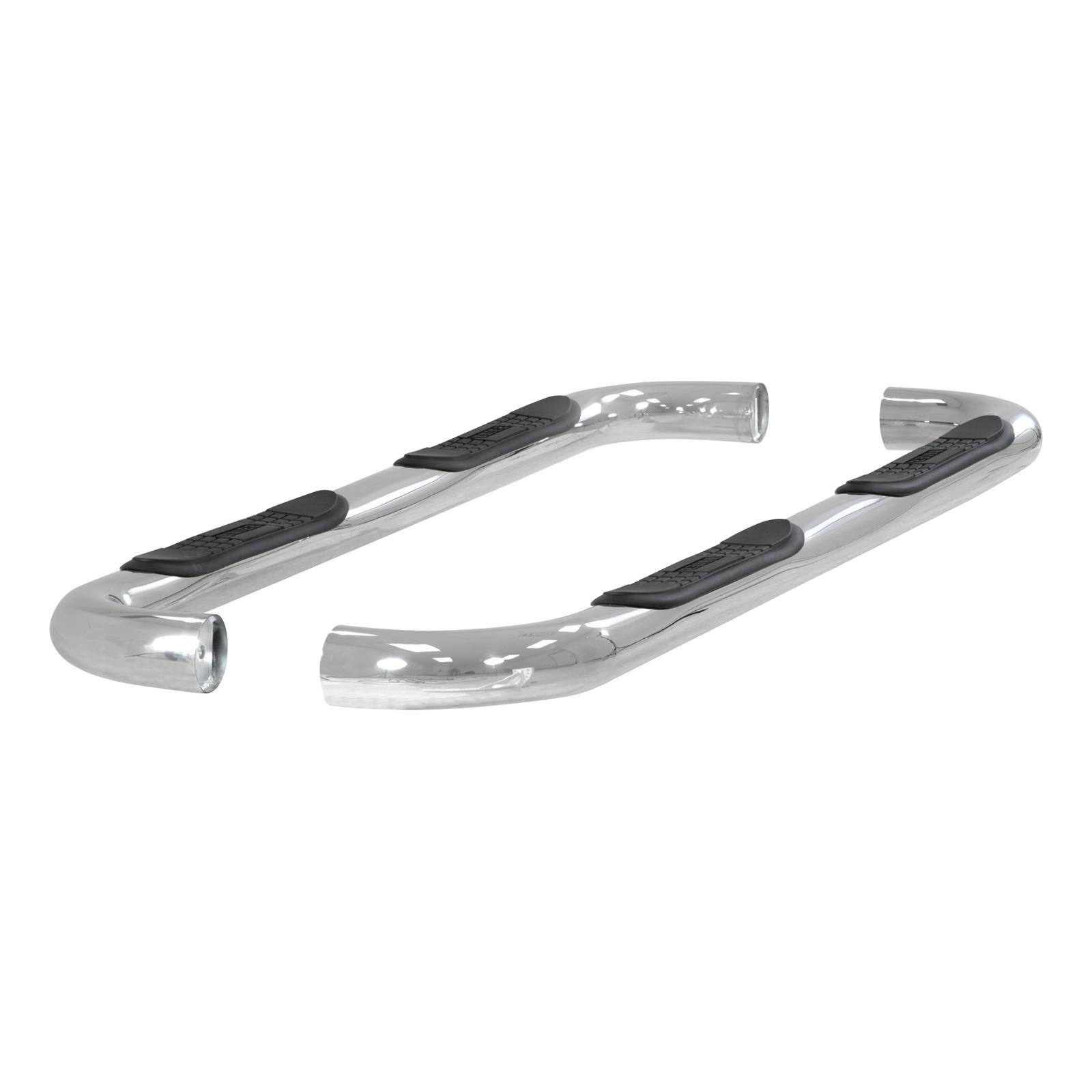 Aries Automotive 3 in. Round Side Bars 203008-2 Step Bars, Side, inch, Stainless Steel, Polished, Ford, Pair