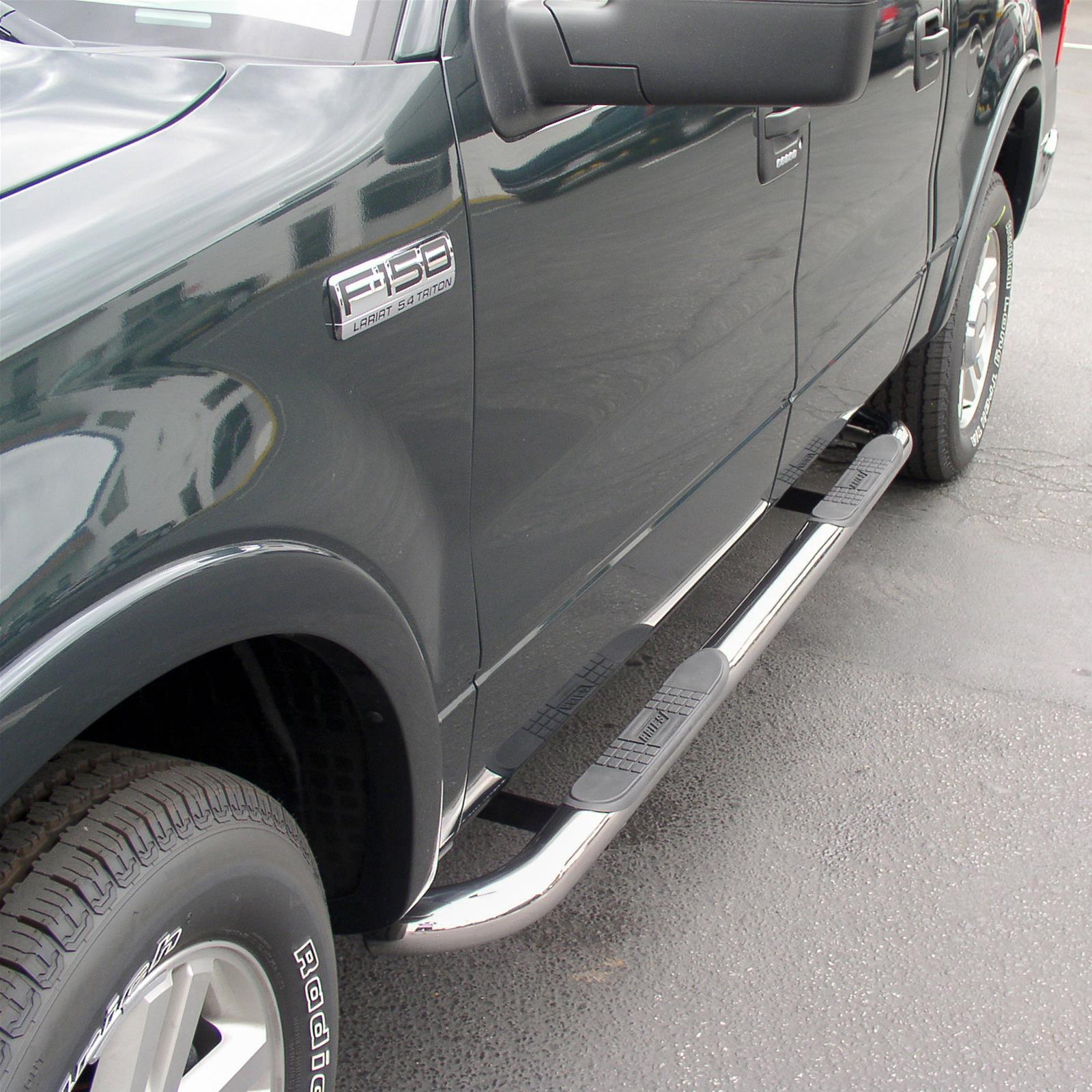 Aries Automotive 3 in. Round Side Bars for 2004-2008 F-150 - 203015-2 Step Bars, Diameter, Stainless Steel, Polished, Ford, Lincoln, Pair