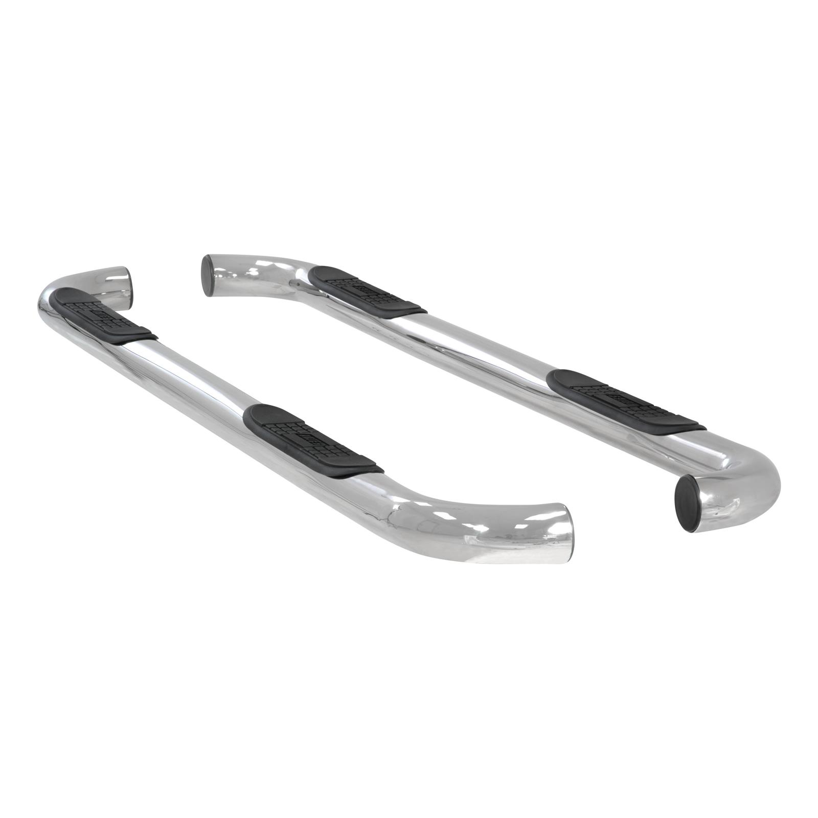 Aries Automotive 3 in. Round Side Bars 203019-2 Step Bars, Diameter, Stainless Steel, Polished, Ford, Pair thumbnail 2