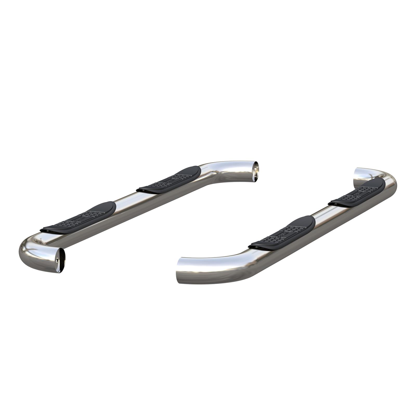 Aries Automotive 3 in. Round Side Bars 203025-2 Nerf and Step Bars, Stainless Steel, Polished, 3.00 Diameter, Ford, Pair thumbnail 4