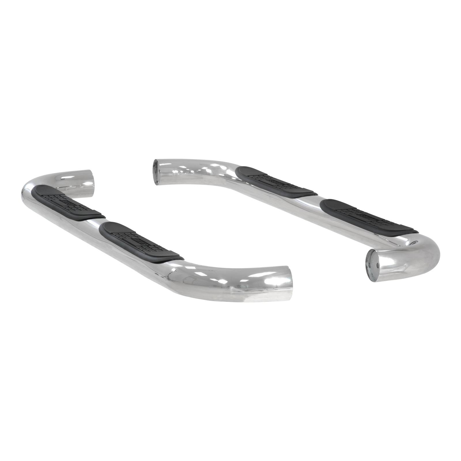 Aries Automotive 3 in. Round Side Bars 203033-2 Step Bars, Diameter, Stainless Steel, Polished, Ford, Mazda, Pair thumbnail 2