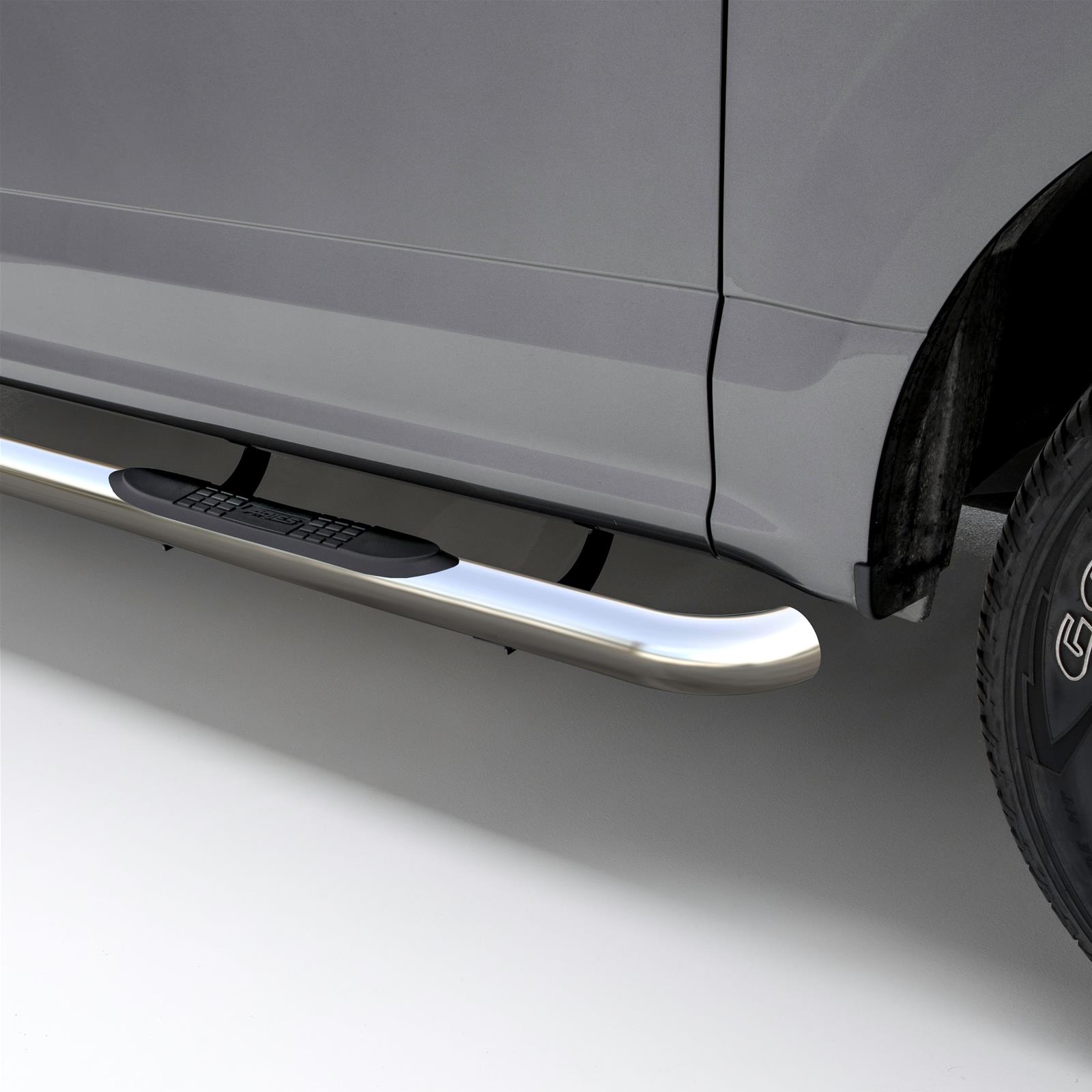 Aries Automotive 3 in. Round Side Bars 203038-2 Step Bars, Diameter, Stainless Steel, Polished, Ford, Pair thumbnail 2