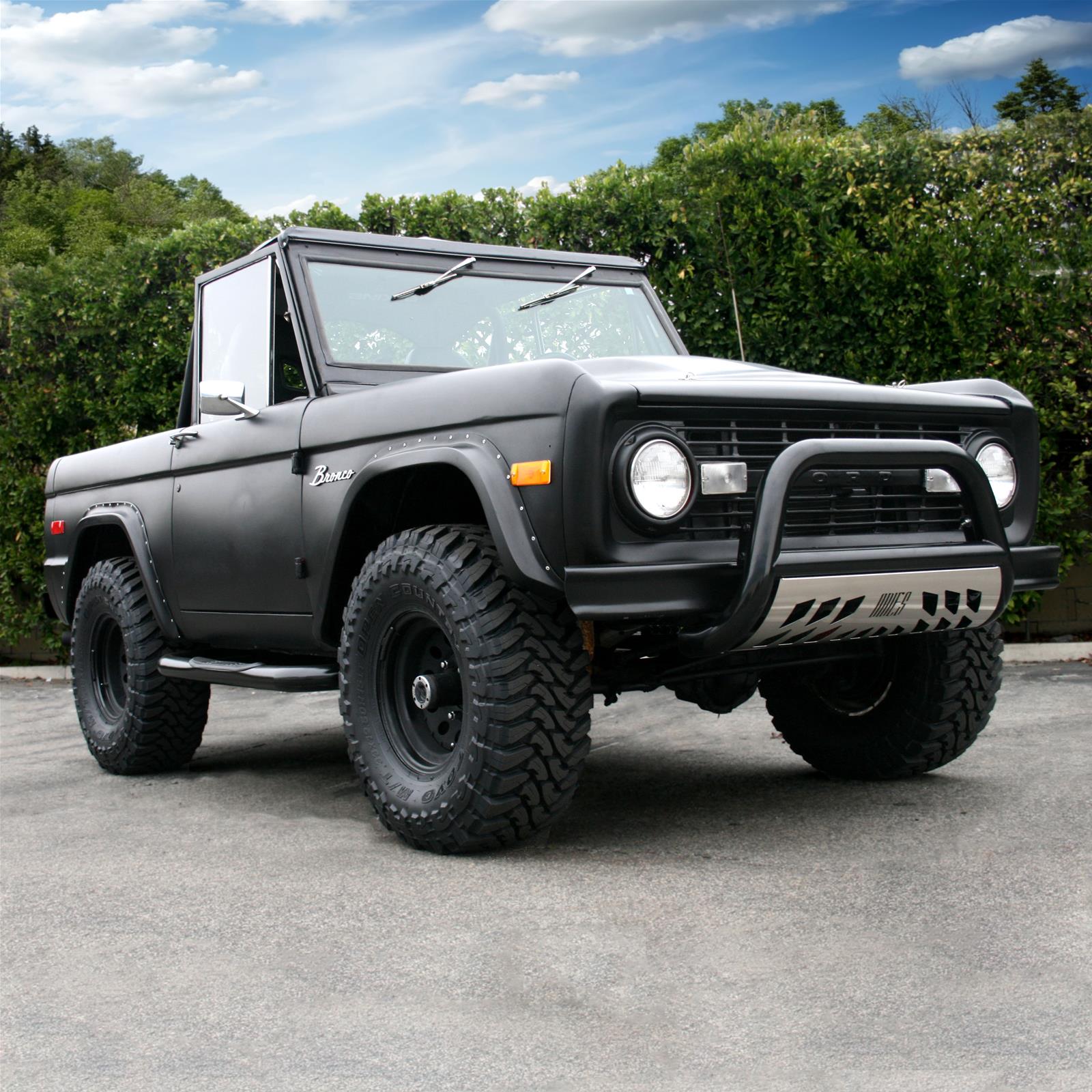 Aries Automotive 3 in. Round Side Bars for 1966-1972 BRONCO - 203038 Step Bars, Diameter, Steel, Black Powdercoated, Ford, Pair