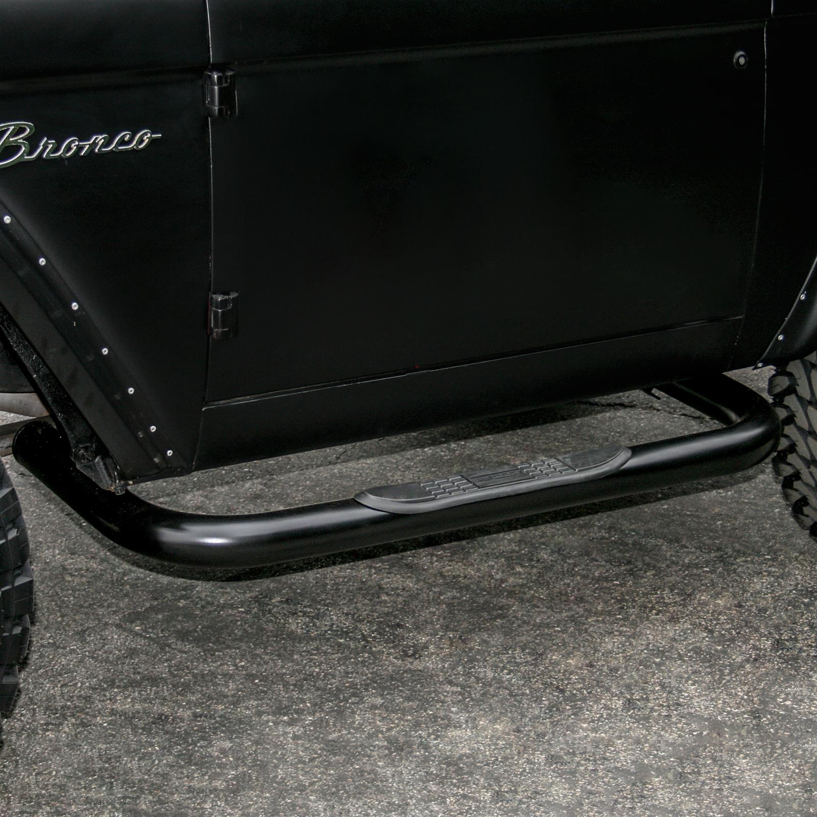 Aries Automotive 3 in. Round Side Bars for 1966-1972 BRONCO - 203038 Step Bars, Diameter, Steel, Black Powdercoated, Ford, Pair thumbnail 2