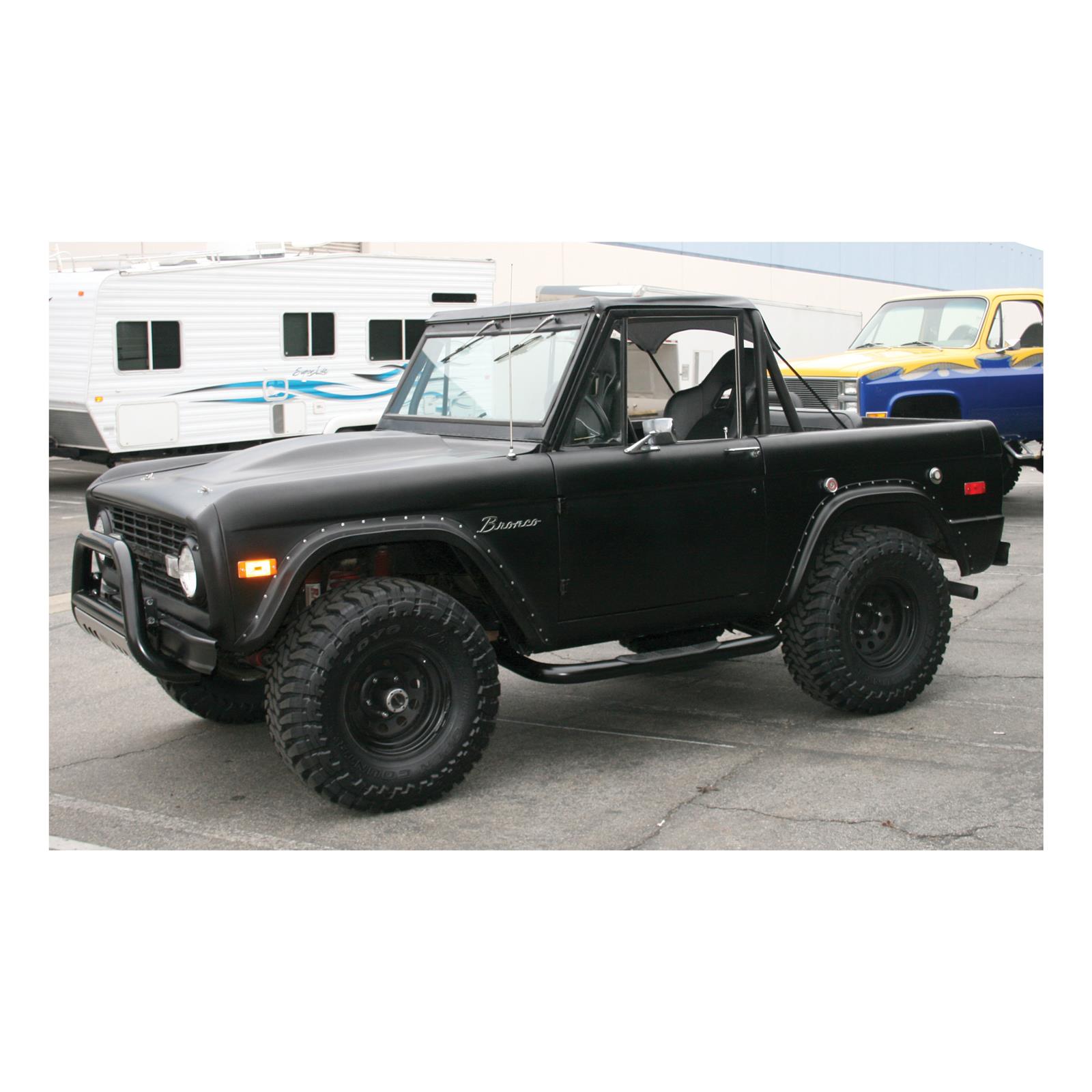 Aries Automotive 3 in. Round Side Bars for 1966-1972 BRONCO - 203038 Step Bars, Diameter, Steel, Black Powdercoated, Ford, Pair thumbnail 3