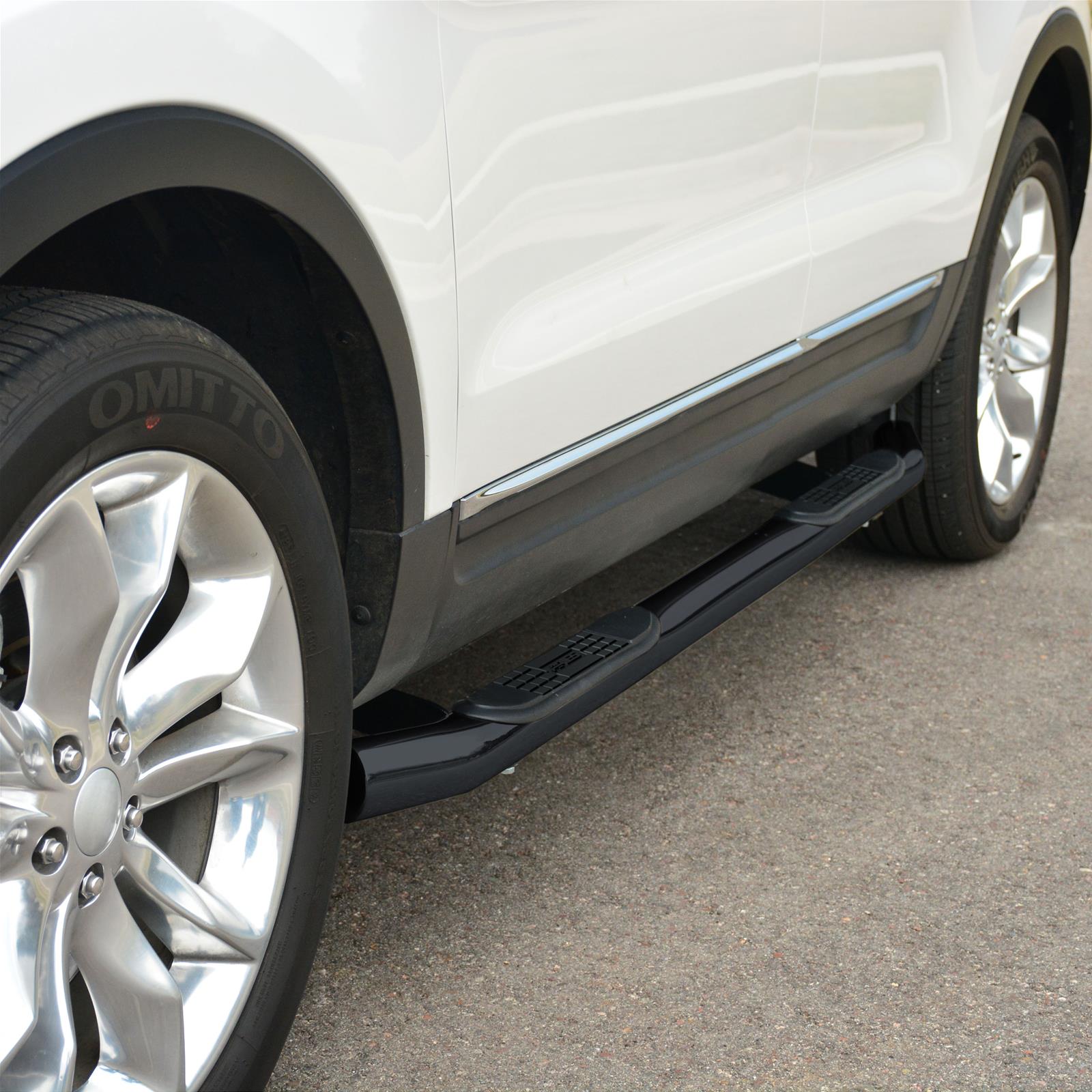 Aries Automotive 3 in. Round Side Bars for 2011-2019 EXPLORER - 203041 Step Bars, Diameter, Steel, Black Powdercoated, Ford, Pair