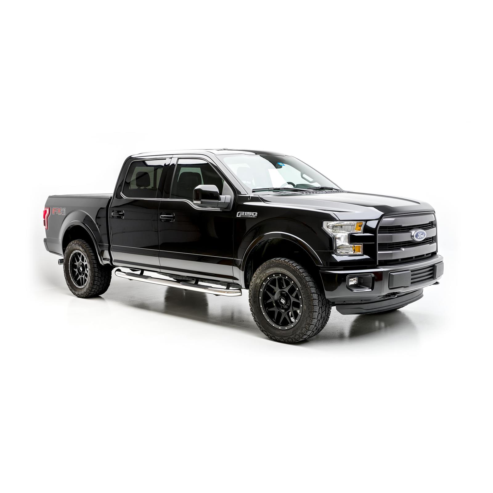 Aries Automotive 3 in. Round Side Bars 203043-2 Step Bars, Diameter, Stainless Steel, Polished, Ford, Pair thumbnail 2