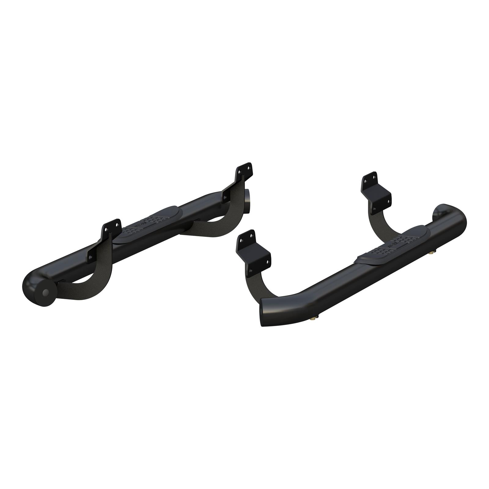 Aries Automotive 3 in. Round Side Bars 203045 Step Bars, Diameter, Steel, Black Powdercoated, Ford, Pair thumbnail 2