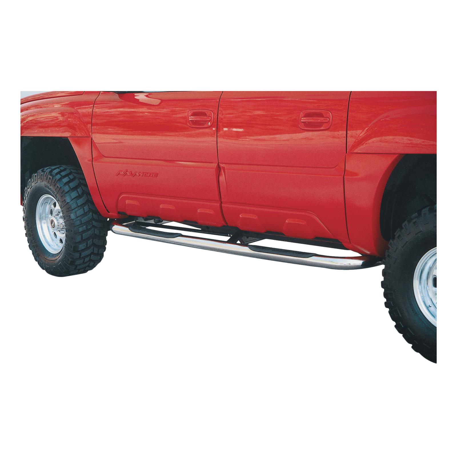Aries Automotive 3 in. Round Side Bars 204004-2 Step Bars, Diameter, Stainless Steel, Polished, Chevy, GMC, Pair
