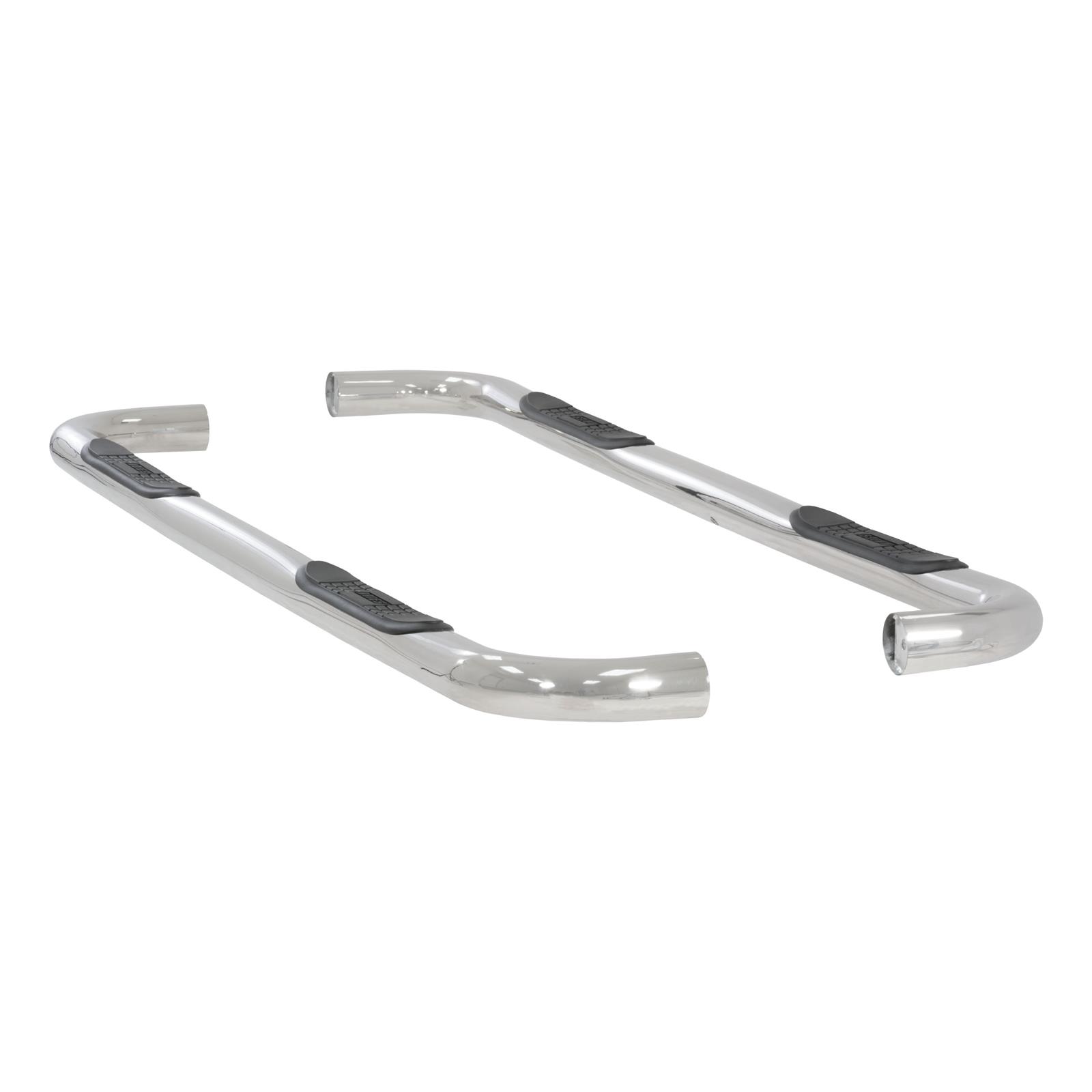 Aries Automotive 3 in. Round Side Bars 204004-2 Step Bars, Diameter, Stainless Steel, Polished, Chevy, GMC, Pair thumbnail 3