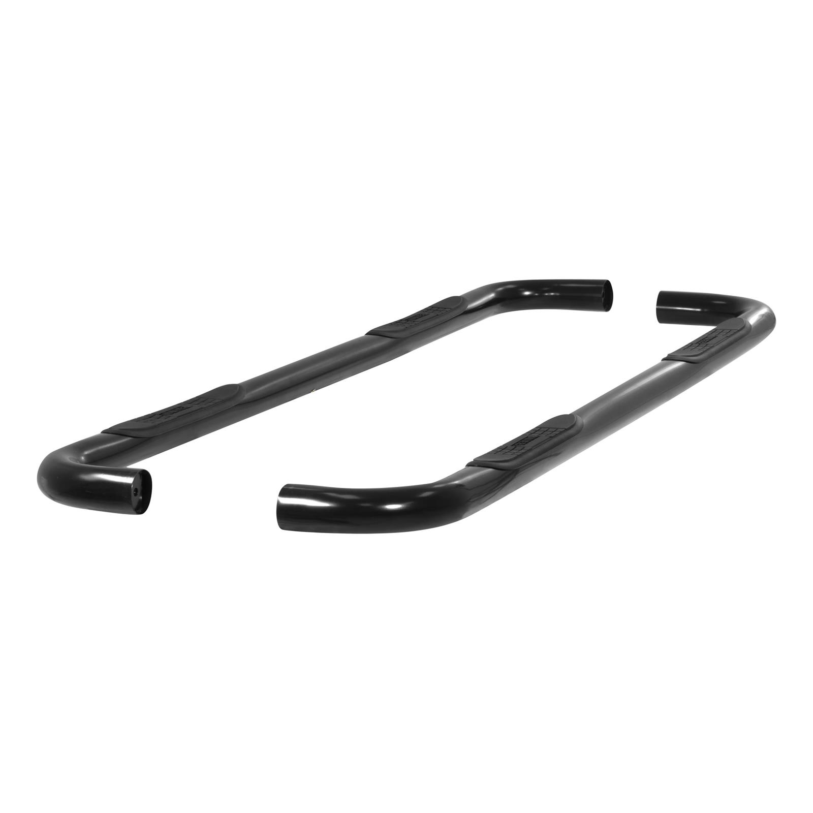 Aries Automotive 3 in. Round Side Bars 204004 Step Bars/Nerf Bars, Bars, Wheel-to-wheel, Steel, Gloss Black Powdercoated, Chevrolet, GMC, Pair thumbnail 3