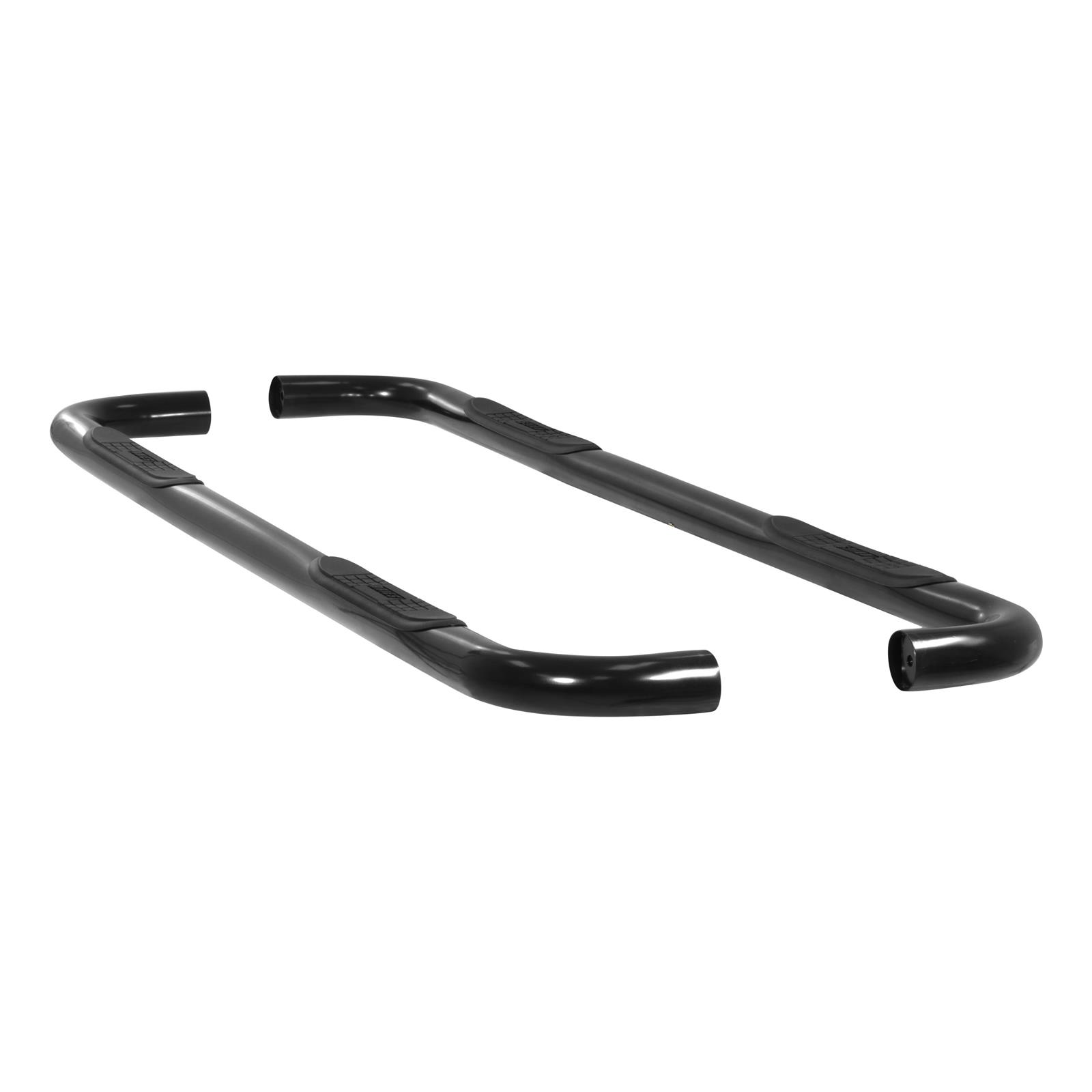 Aries Automotive 3 in. Round Side Bars 204004 Step Bars/Nerf Bars, Bars, Wheel-to-wheel, Steel, Gloss Black Powdercoated, Chevrolet, GMC, Pair thumbnail 2