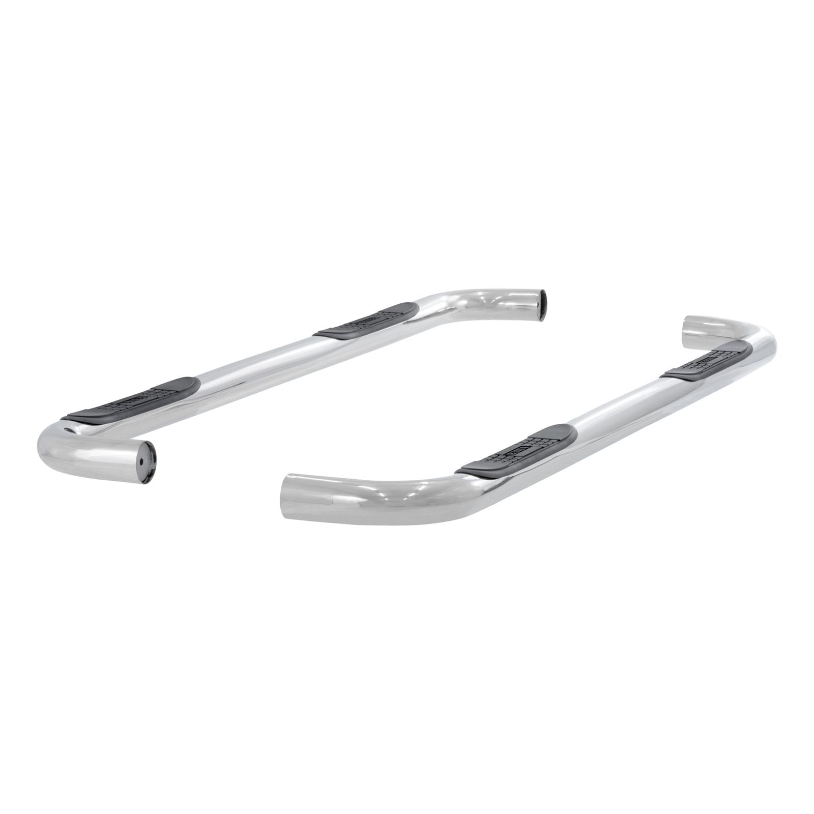 Aries Automotive 3 in. Round Side Bars 204014-2 Step Bars, Diameter, Stainless Steel, Polished, Chevy, GMC, Pair thumbnail 3