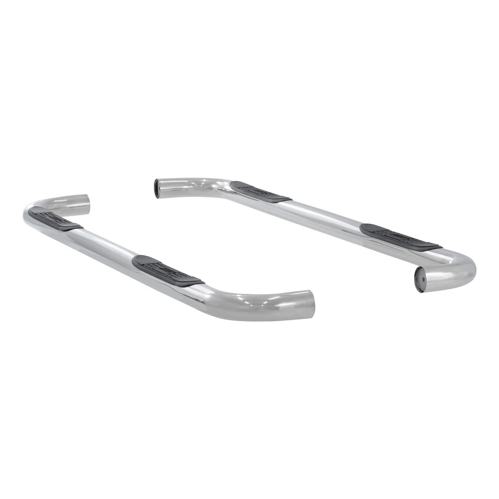 Aries Automotive 3 in. Round Side Bars 204014-2 Step Bars, Diameter, Stainless Steel, Polished, Chevy, GMC, Pair thumbnail 2