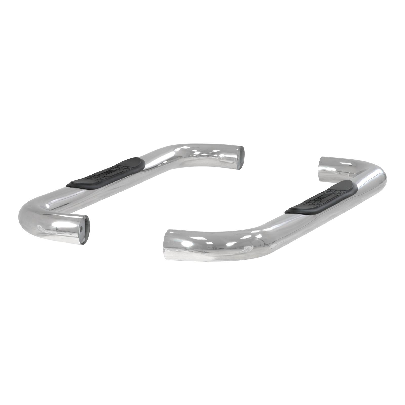 Aries Automotive 3 in. Round Side Bars 204018-2 Step Bars, Diameter, Stainless Steel, Polished, Chevy, GMC, Pair thumbnail 3