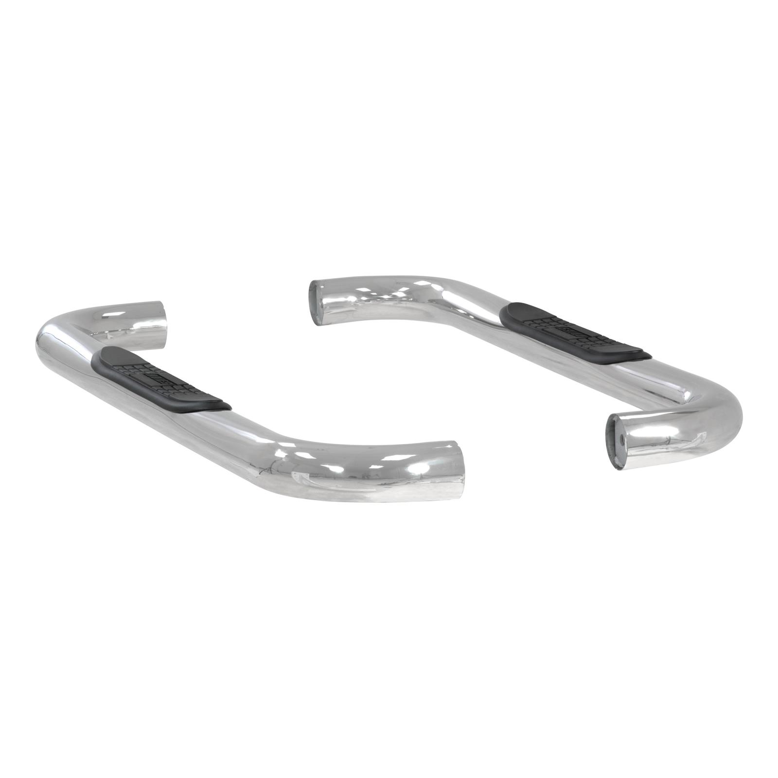 Aries Automotive 3 in. Round Side Bars 204018-2 Step Bars, Diameter, Stainless Steel, Polished, Chevy, GMC, Pair thumbnail 2