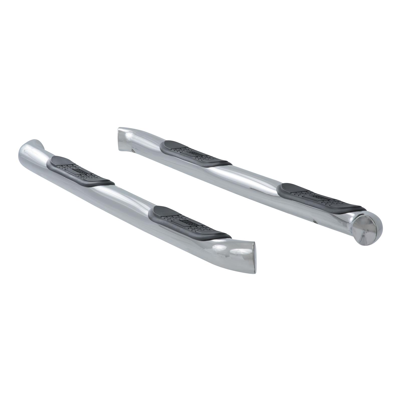 Aries Automotive 3 in. Round Side Bars 204032-2 Step Bars, Diameter, Stainless Steel, Polished, Chevy, GMC, Pair thumbnail 2
