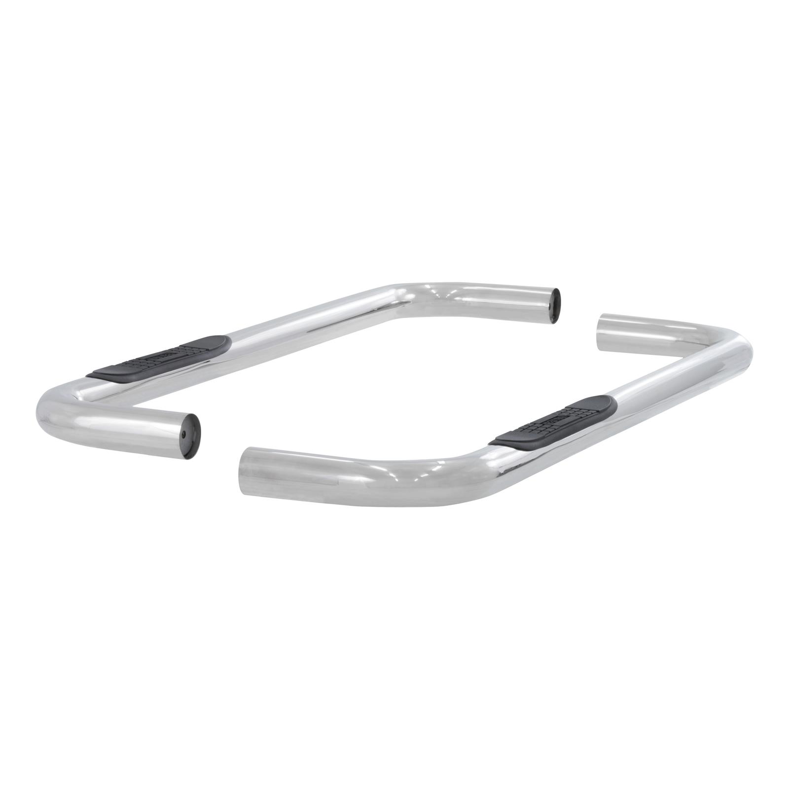 Aries Automotive 3 in. Round Side Bars 204040-2 Step Bars, Diameter, Stainless Steel, Polished, Chevy, GMC, Pair thumbnail 2