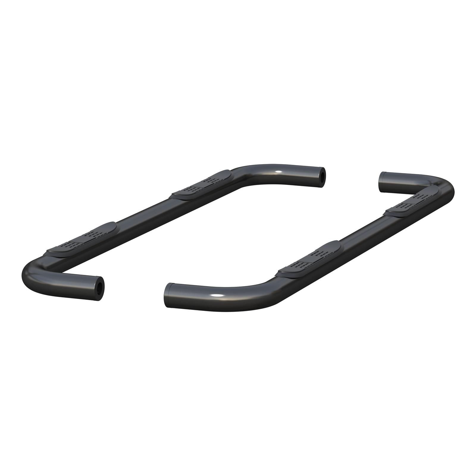 Aries Automotive 3 in. Round Side Bars 204054 Nerf and Step Bars, Steel, Black, Gloss, Powdercoated, 3.00 Diameter, Chevrolet, GMC, Pair thumbnail 2