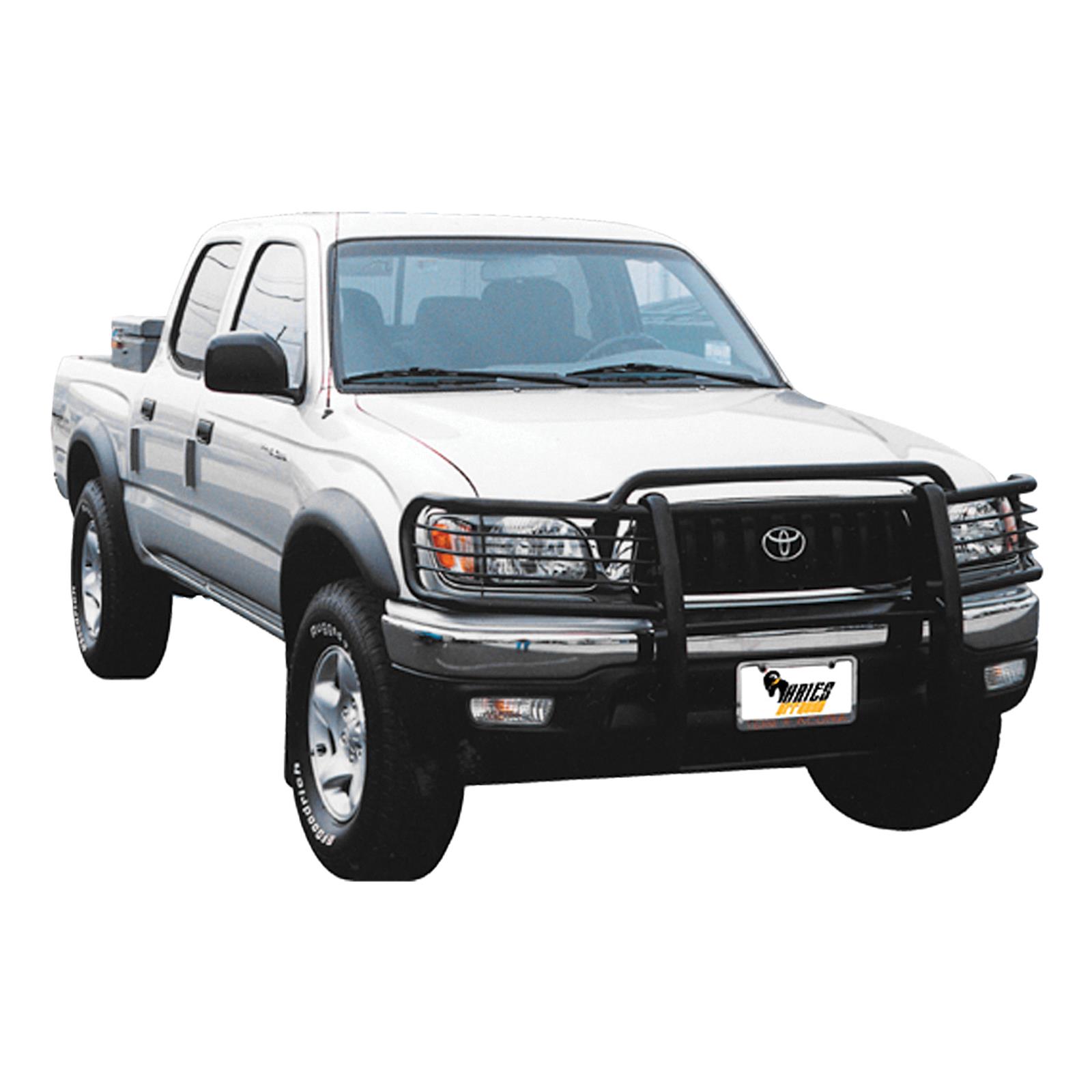 Aries Automotive Grille Guards for 1996-1998 4RUNNER, 1998-2000 TACOMA - 2042 Step Bars, Round Side, 3 inch, Steel, Black Powdercoated, Toyota, Pair