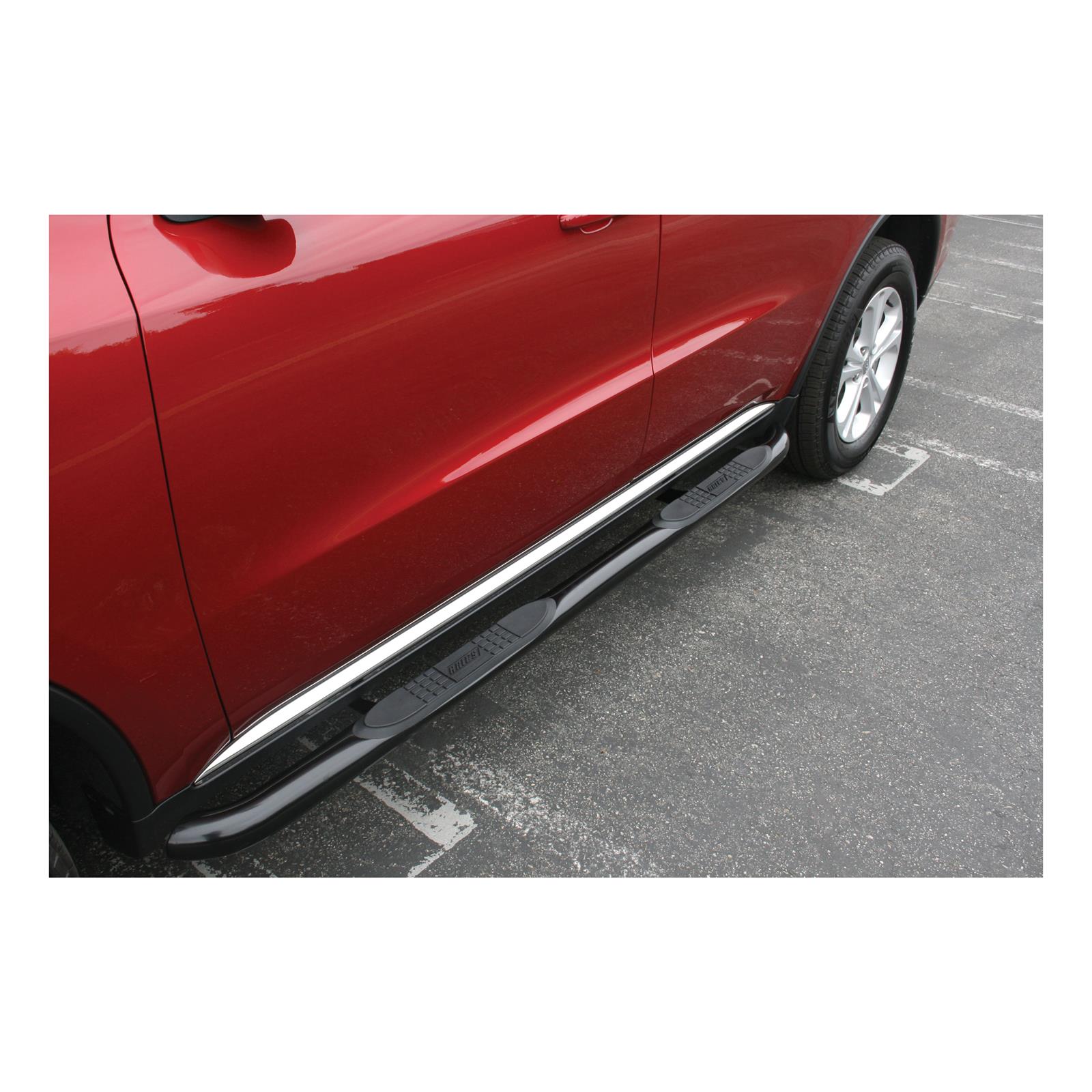 Aries Automotive 3 in. Round Side Bars for 2011-2025 DURANGO - 205031 Nerf and Step Bars, Bars, Steel, Black Powdercoated, Dodge, Pair