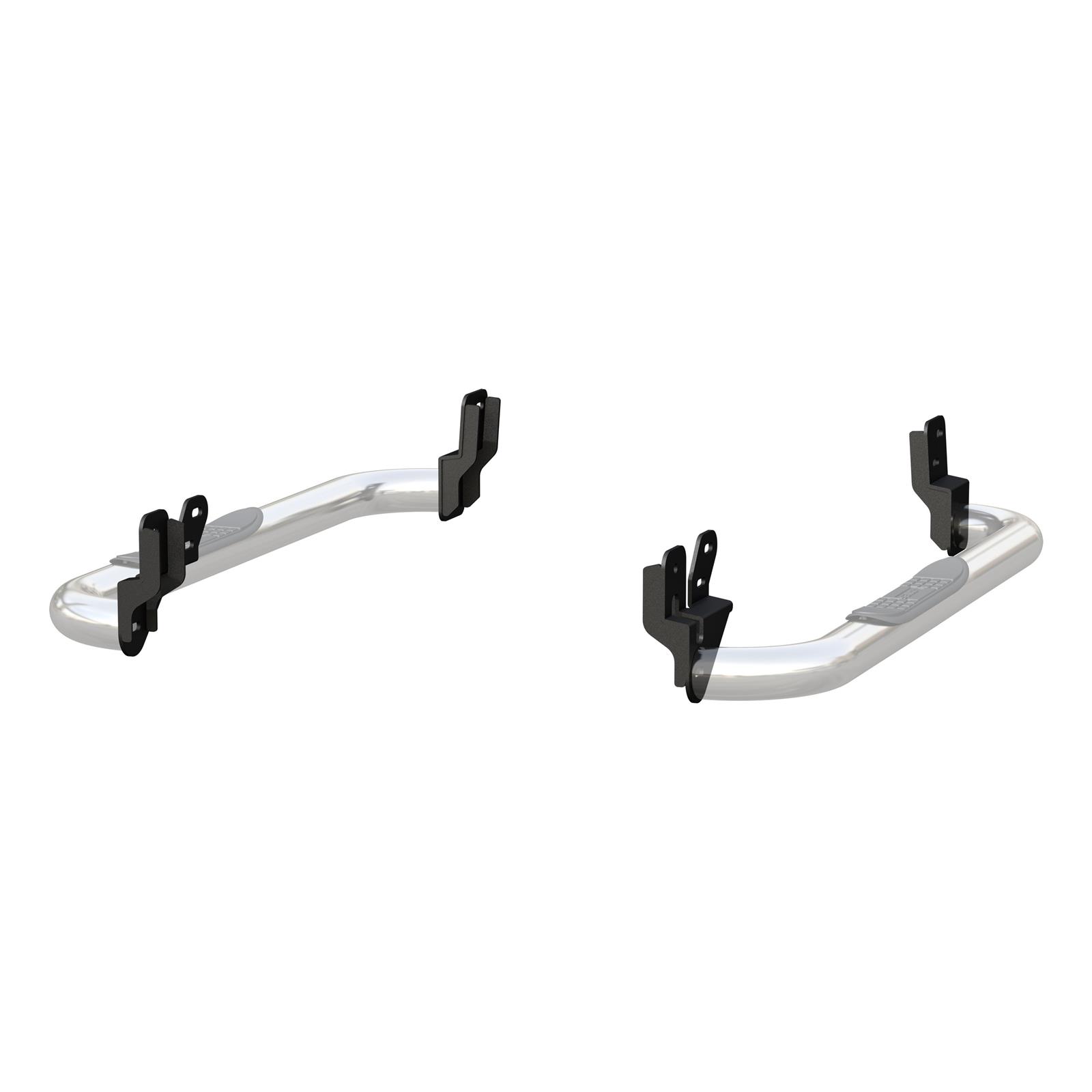 Aries Automotive 3 in. Round Side Bars 205039-2 Nerf and Step Bars, Stainless Steel, Polished, 3.00 Diameter, Dodge, Pair thumbnail 4