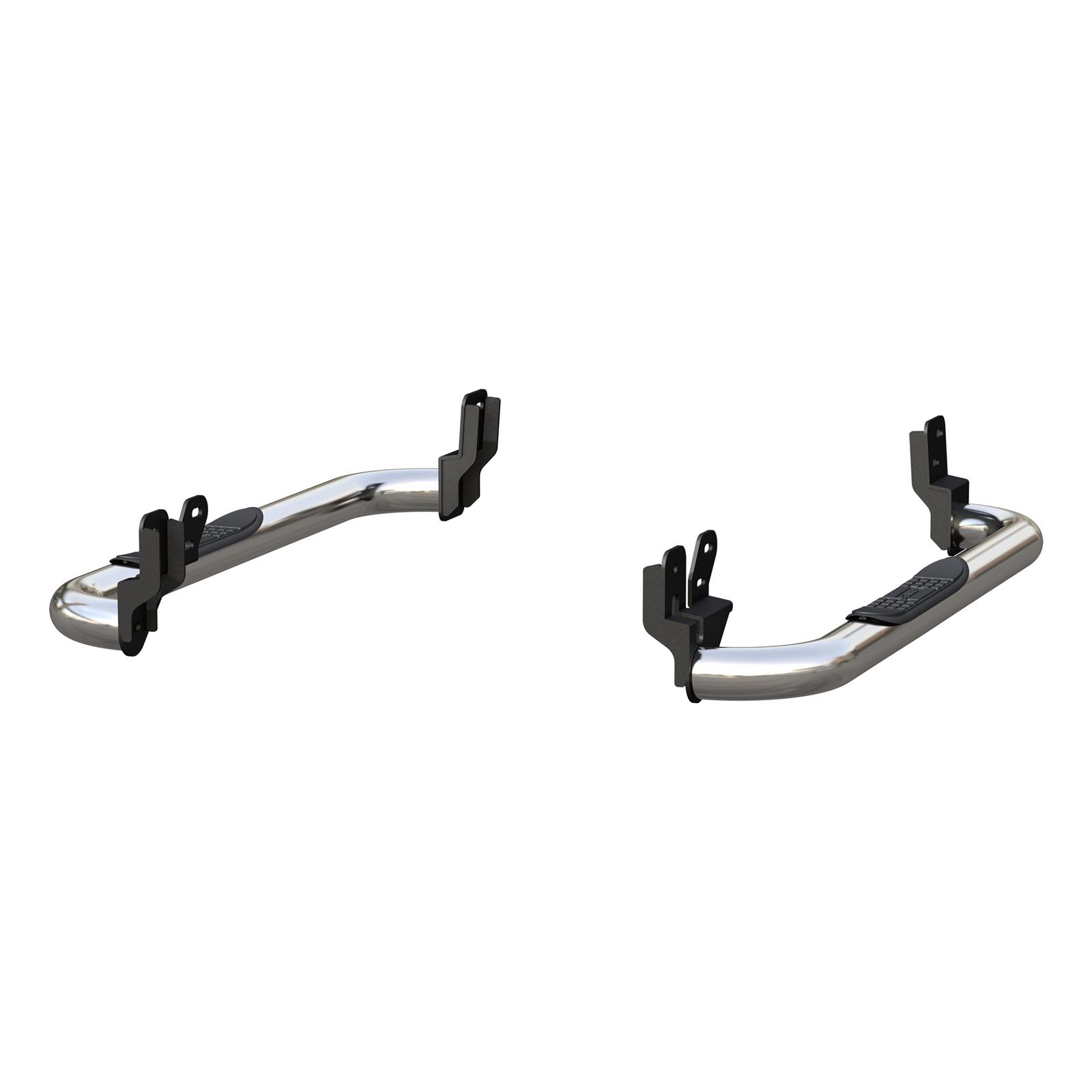 Aries Automotive 3 in. Round Side Bars 205039-2 Nerf and Step Bars, Stainless Steel, Polished, 3.00 Diameter, Dodge, Pair thumbnail 3