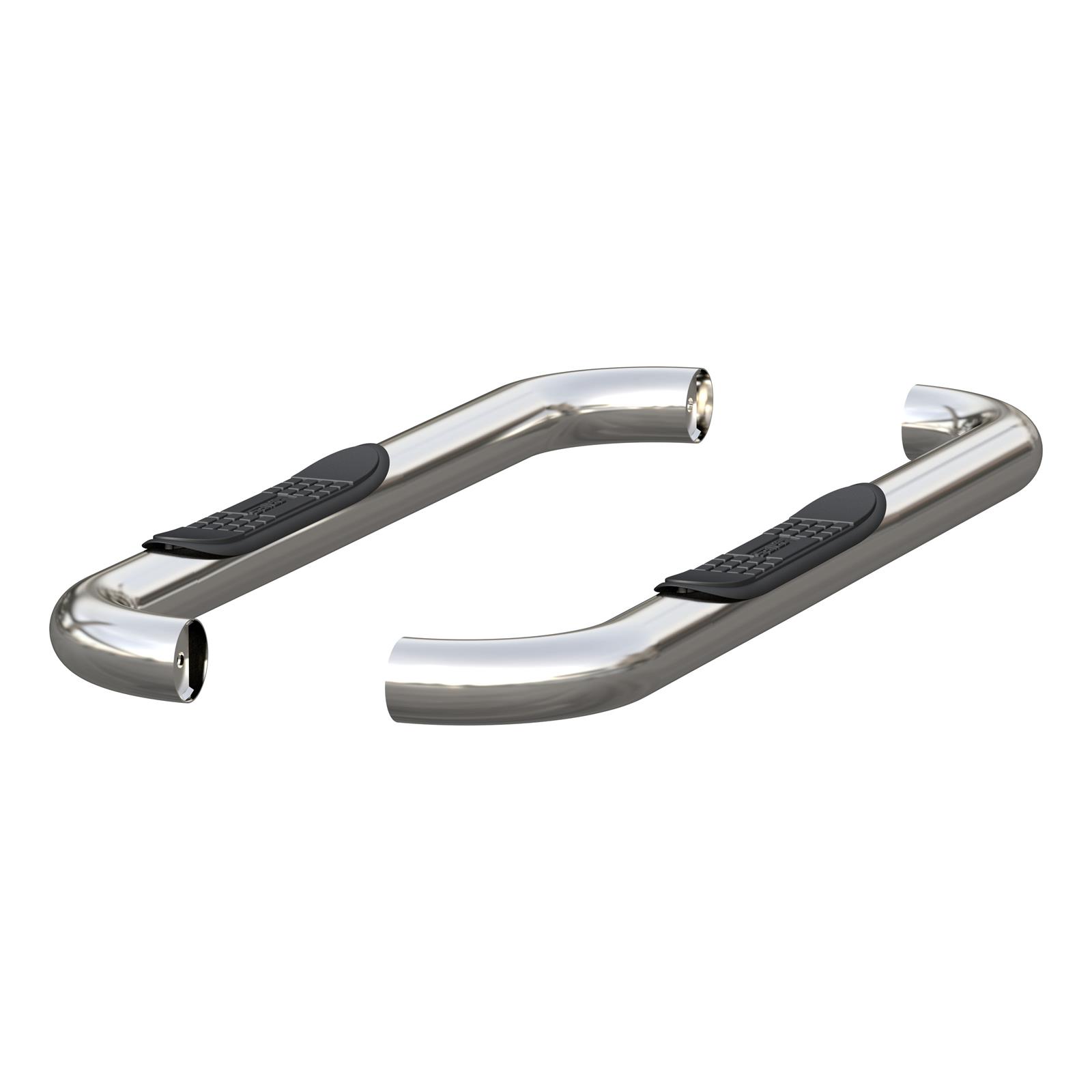 Aries Automotive 3 in. Round Side Bars 205039-2 Nerf and Step Bars, Stainless Steel, Polished, 3.00 Diameter, Dodge, Pair thumbnail 2