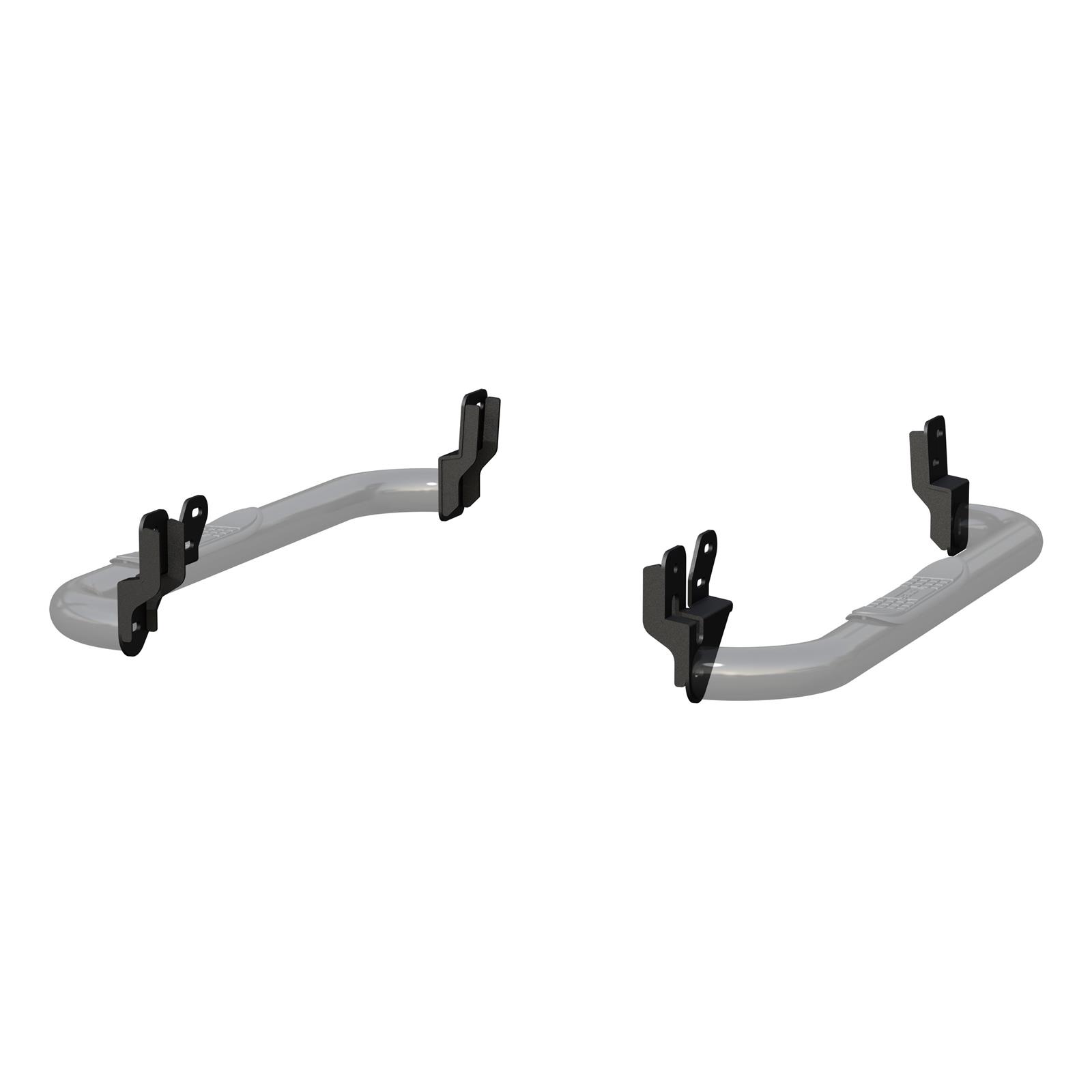 Aries Automotive 3 in. Round Side Bars 205039 Nerf and Step Bars, Steel, Black, Polished, Powdercoated, 3.00 in, Diameter, Dodge, Pair thumbnail 2