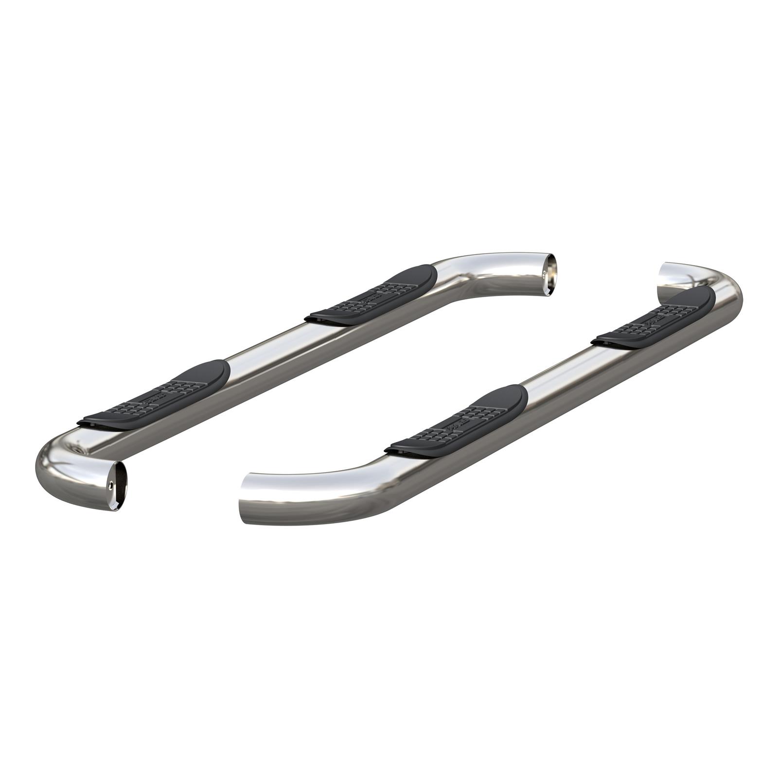 Aries Automotive 3 in. Round Side Bars for 2011-2018 1500, 2019-2024 1500 CLASSIC, 2009-2010 RAM - 205040-2 Nerf and Step Bars, Bars, Stainless Steel, Polished, 3.00 Diameter, Dodge, Pair thumbnail 2