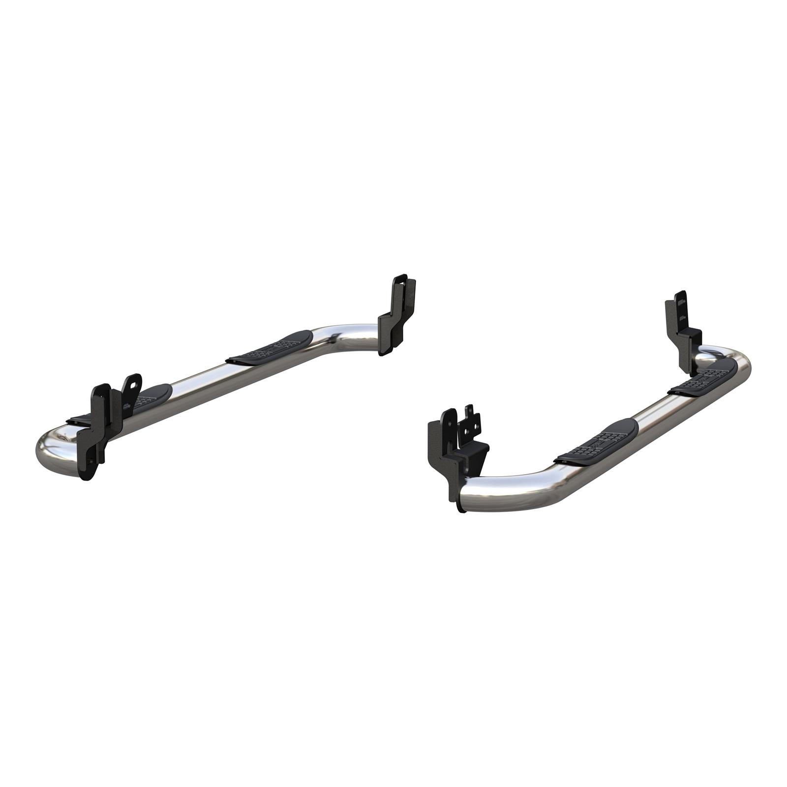Aries Automotive 3 in. Round Side Bars for 2011-2018 1500, 2019-2024 1500 CLASSIC, 2009-2010 RAM - 205040-2 Nerf and Step Bars, Bars, Stainless Steel, Polished, 3.00 Diameter, Dodge, Pair thumbnail 3