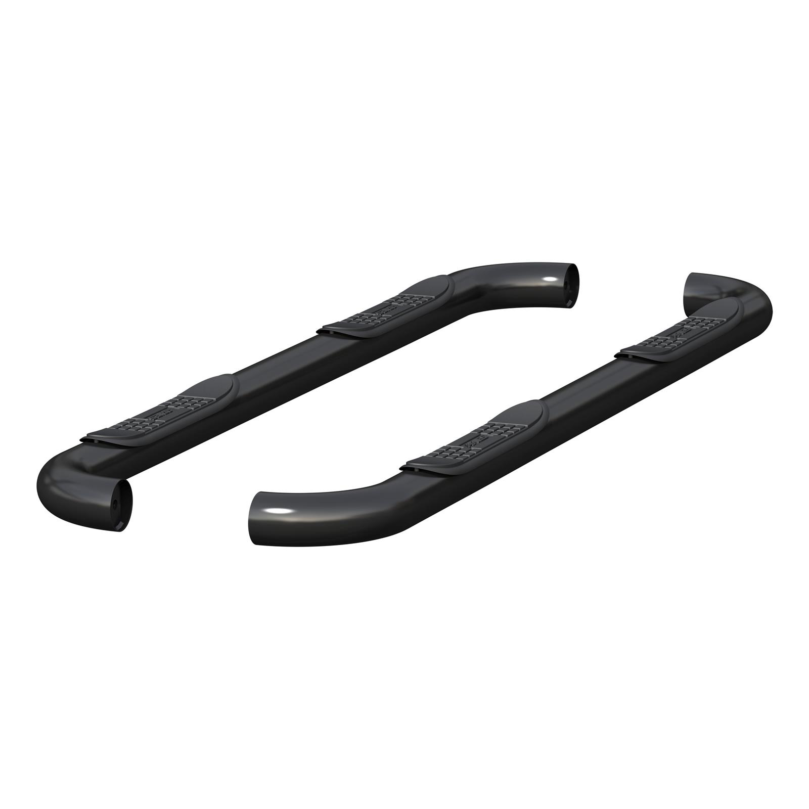Aries Automotive 3 in. Round Side Bars 205040 Nerf and Step Bars, Steel, Black, Polished, Powdercoated, 3.00 Diameter, Dodge, Pair thumbnail 2