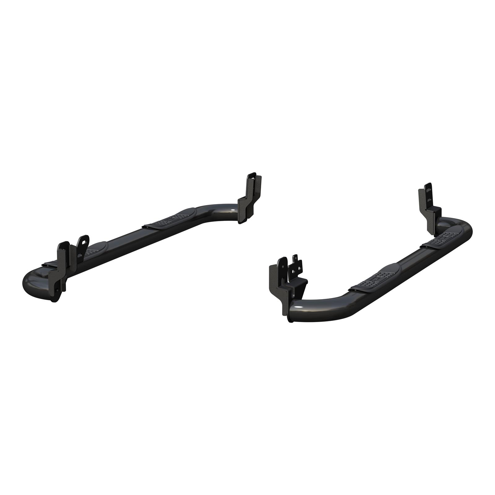 Aries Automotive 3 in. Round Side Bars 205040 Nerf and Step Bars, Steel, Black, Polished, Powdercoated, 3.00 Diameter, Dodge, Pair thumbnail 5