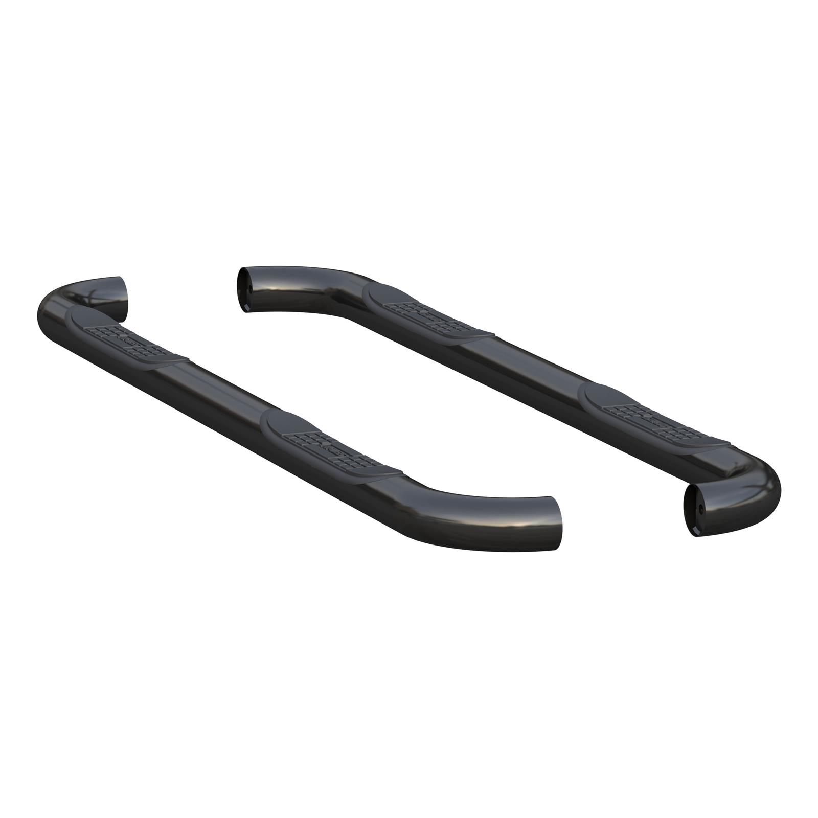 Aries Automotive 3 in. Round Side Bars 205040 Nerf and Step Bars, Steel, Black, Polished, Powdercoated, 3.00 Diameter, Dodge, Pair thumbnail 3