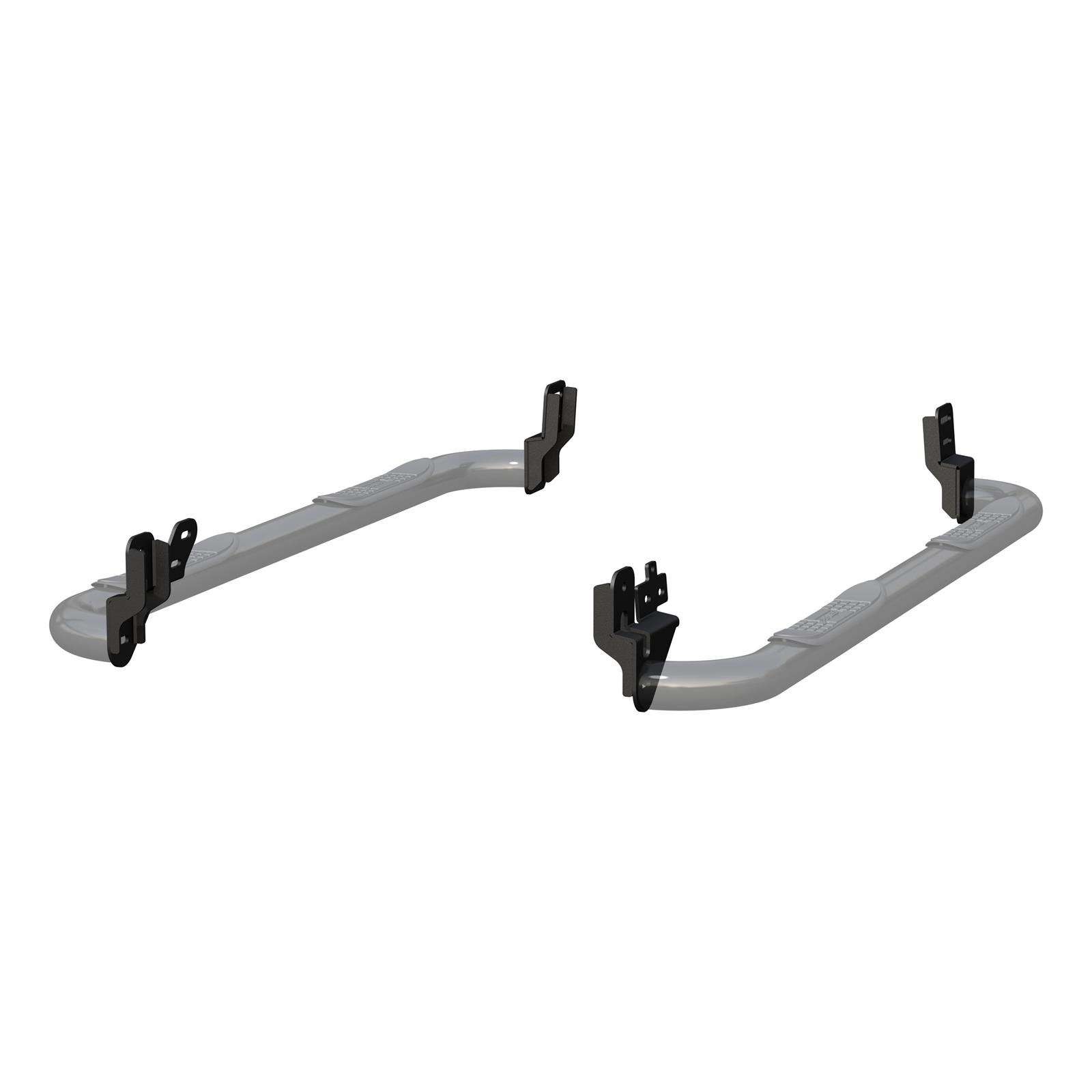 Aries Automotive 3 in. Round Side Bars 205040 Nerf and Step Bars, Steel, Black, Polished, Powdercoated, 3.00 Diameter, Dodge, Pair thumbnail 6