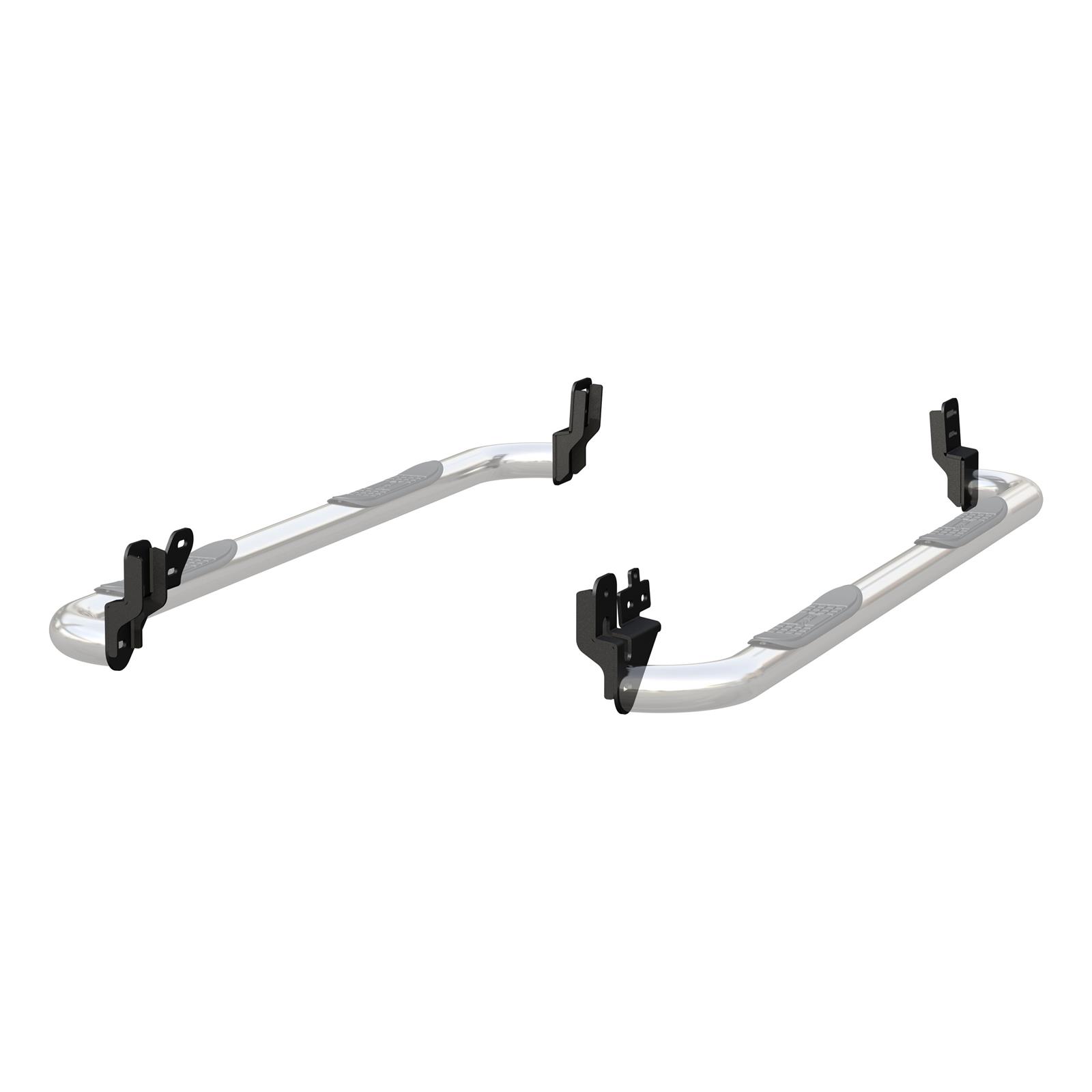 Aries Automotive 3 in. Round Side Bars 205041-2 Nerf and Step Bars, Bars, Stainless Steel, Polished, 3.00 Diameter, Dodge, Pair thumbnail 3