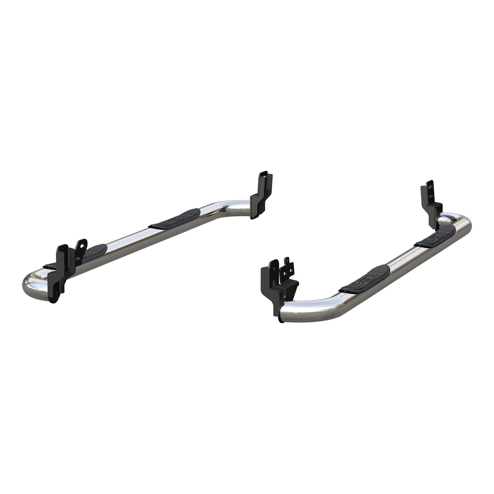 Aries Automotive 3 in. Round Side Bars 205041-2 Nerf and Step Bars, Bars, Stainless Steel, Polished, 3.00 Diameter, Dodge, Pair thumbnail 2