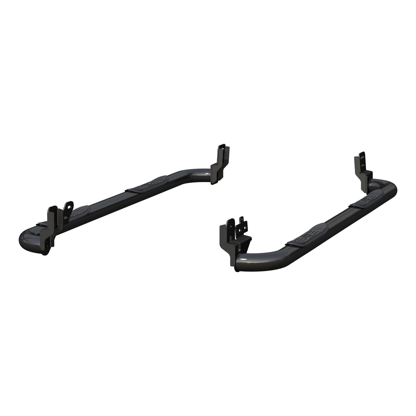 Aries Automotive 3 in. Round Side Bars 205041 Nerf and Step Bars, Bars, Steel, Black, Polished, Powdercoated, 3.00 Diameter, Dodge, Pair thumbnail 3