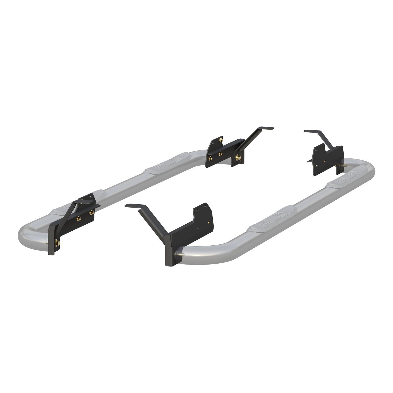 Aries Automotive 3 in. Round Side Bars 205044 Nerf and Step Bars, Bars, Steel, Black, Gloss, Powdercoated, 3.00 Diameter, Ram, Pair thumbnail 4