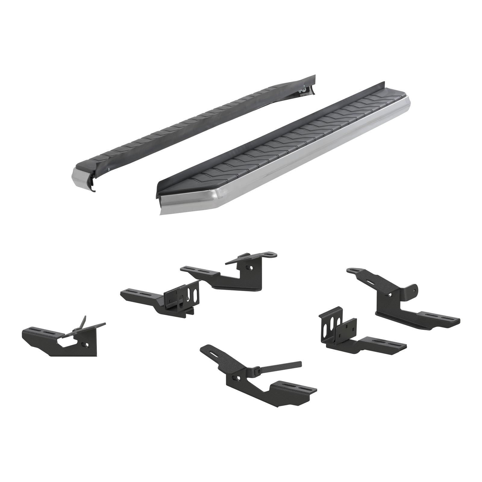 Aries Automotive AeroTread Running Boards 2051003 Boards, Aluminum/Stainless Steel, Polished, Full Length, 76.00 in. Length, Ford, Pair thumbnail 2