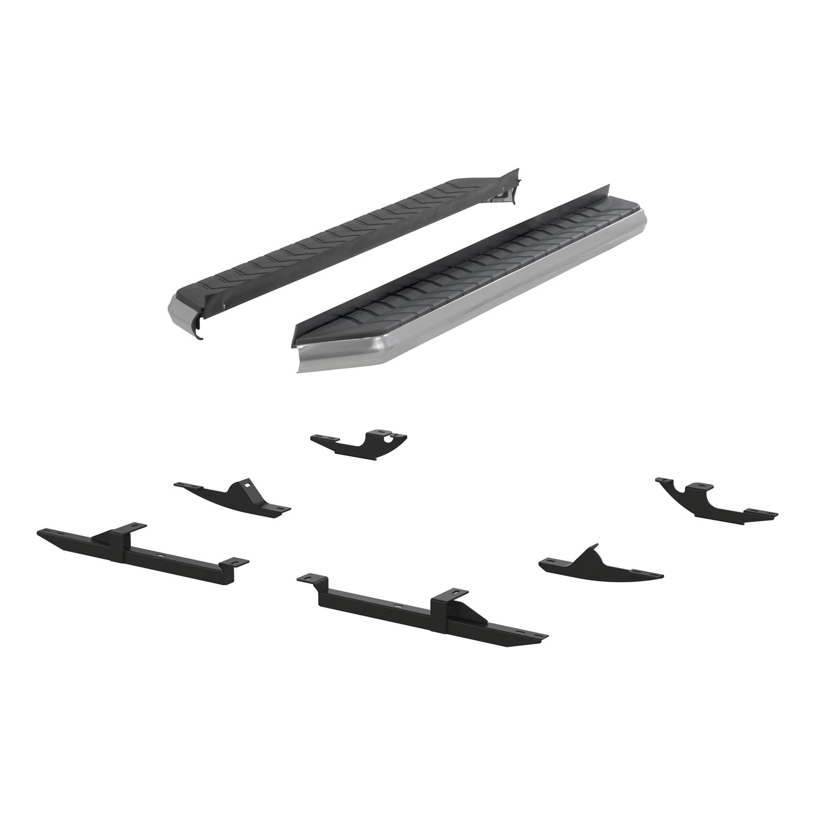 Aries Automotive AeroTread Running Boards 2051008 Boards, Aluminum/Stainless Steel, Polished, Full Length, 67.00 in. Length, Jeep, Pair thumbnail 4