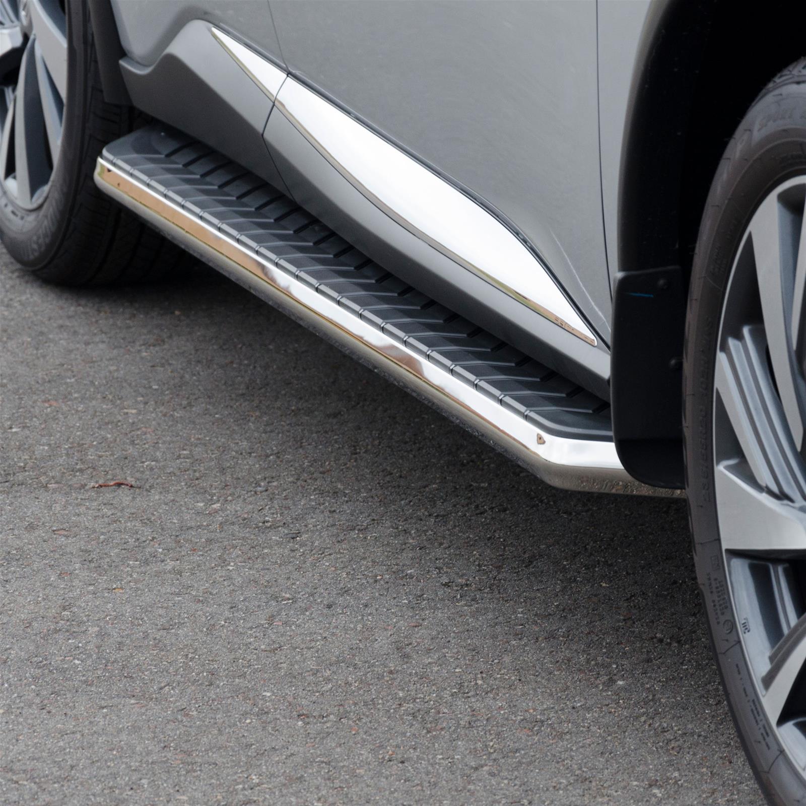 Aries Automotive AeroTread Running Boards for 2015-2024 MURANO - 2051010 Boards, AeroTread, Aluminum/Stainless Steel, Polished, Wheel-to-wheel Position, 70.00 in. Length, Nissan, Pair