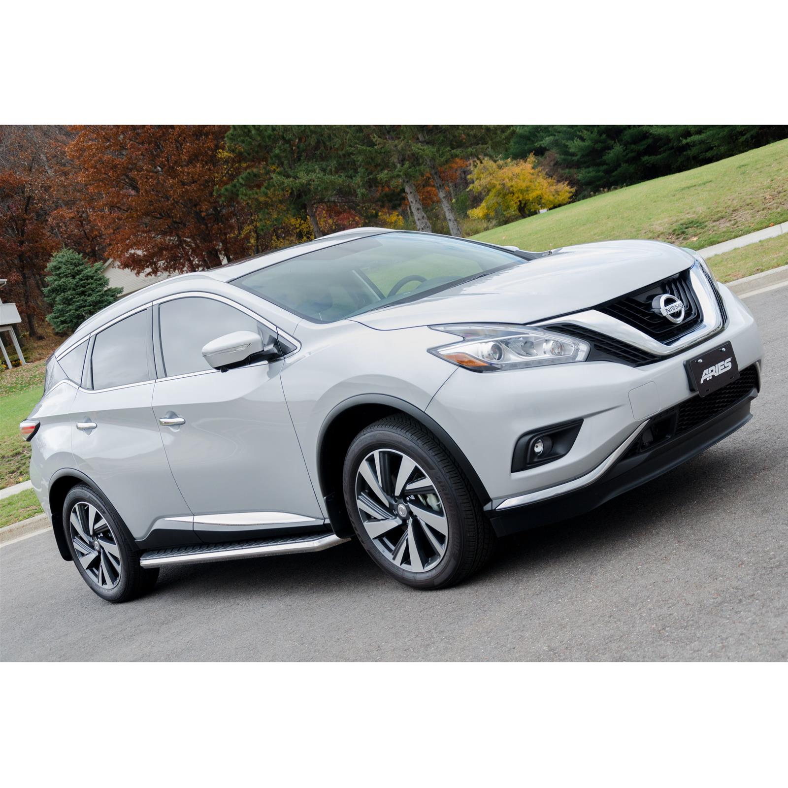 Aries Automotive AeroTread Running Boards for 2015-2024 MURANO - 2051010 Boards, AeroTread, Aluminum/Stainless Steel, Polished, Wheel-to-wheel Position, 70.00 in. Length, Nissan, Pair thumbnail 2