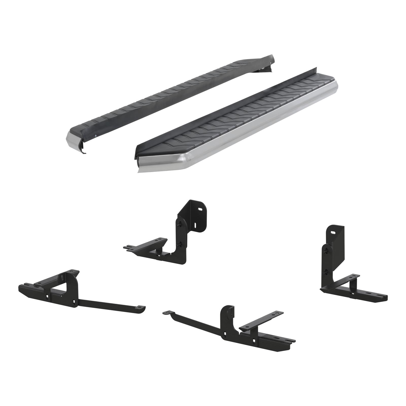 Aries Automotive AeroTread Running Boards 2051011 Boards, AeroTread, Aluminum/Stainless Steel, Polished, Wheel-to-wheel Position, 70.00 in. Length, for Nissan, Pair thumbnail 4