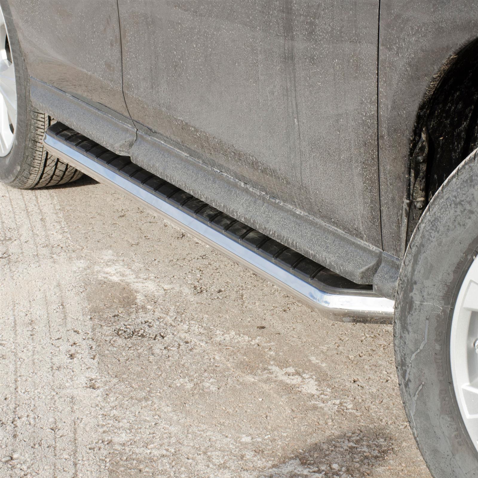 Aries Automotive AeroTread Running Boards 2051011 Boards, AeroTread, Aluminum/Stainless Steel, Polished, Wheel-to-wheel Position, 70.00 in. Length, for Nissan, Pair