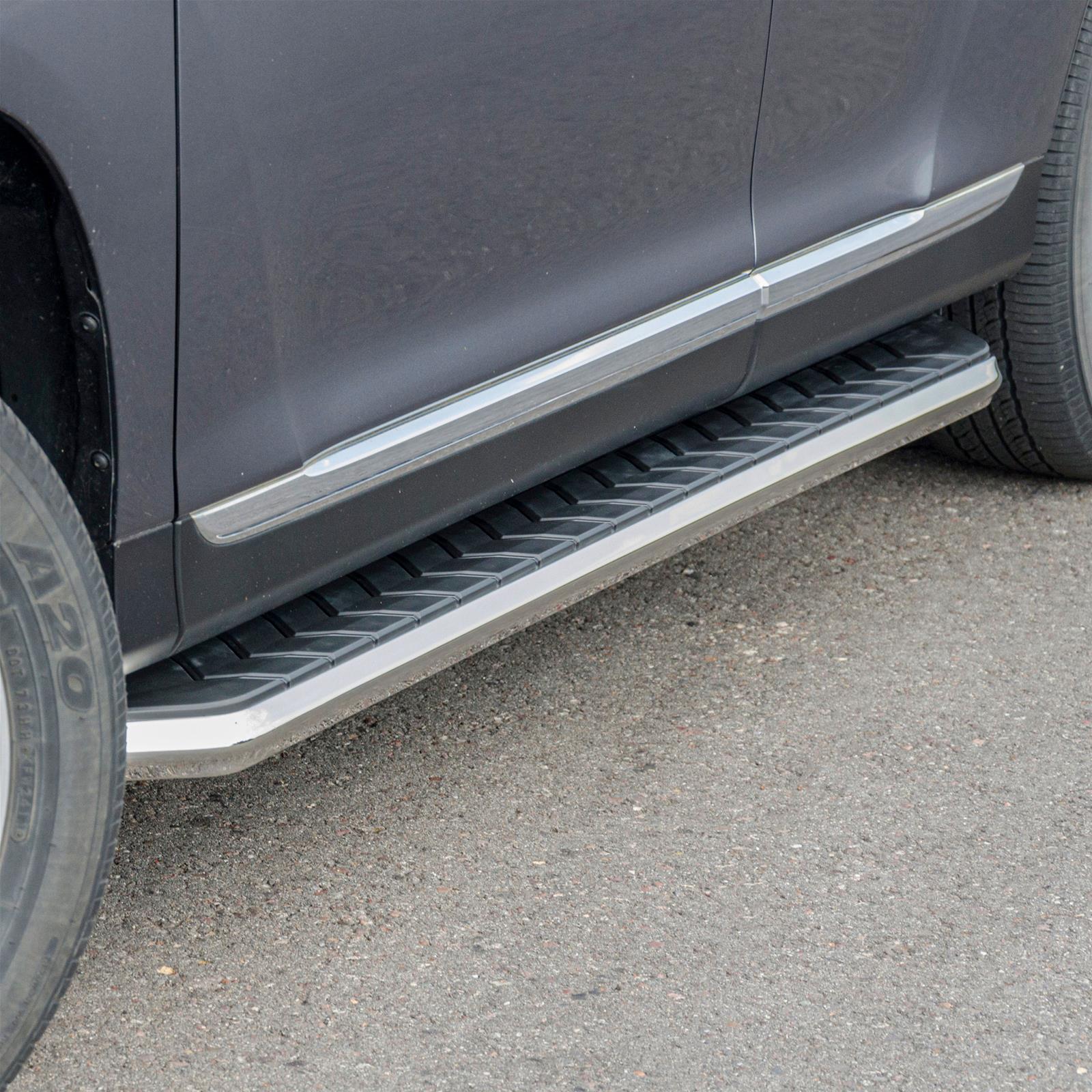 Aries Automotive AeroTread Running Boards for 2007-2013 HIGHLANDER - 2051014 Boards, Aluminum/Stainless Steel, Polished, Full Length, 70.00 in. Length, Toyota, Pair