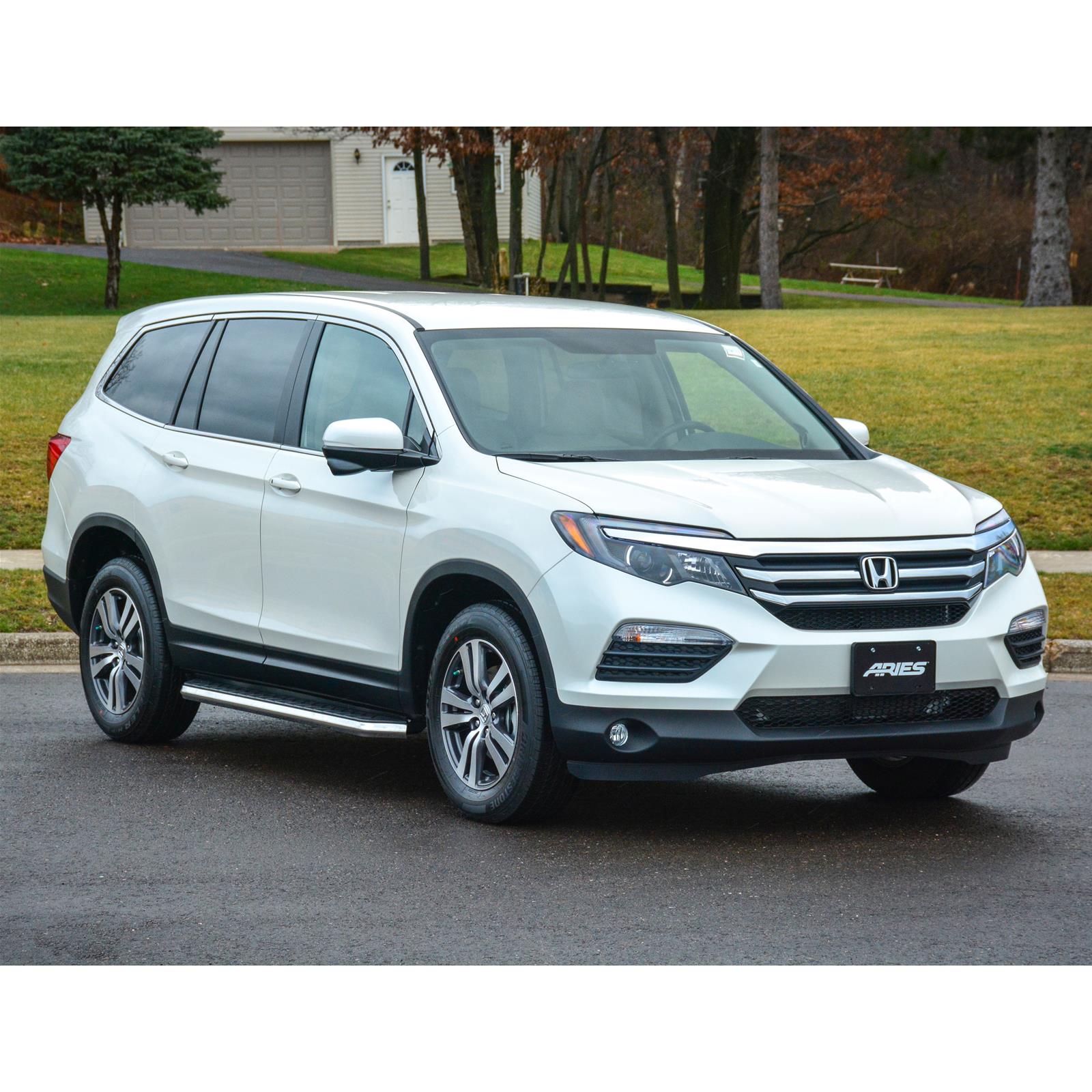 Aries Automotive AeroTread Running Boards 2051029 Boards, Aluminum/Stainless Steel, Polished, Full Length, 70.00 in. Length, For use on Honda®, Pair thumbnail 2
