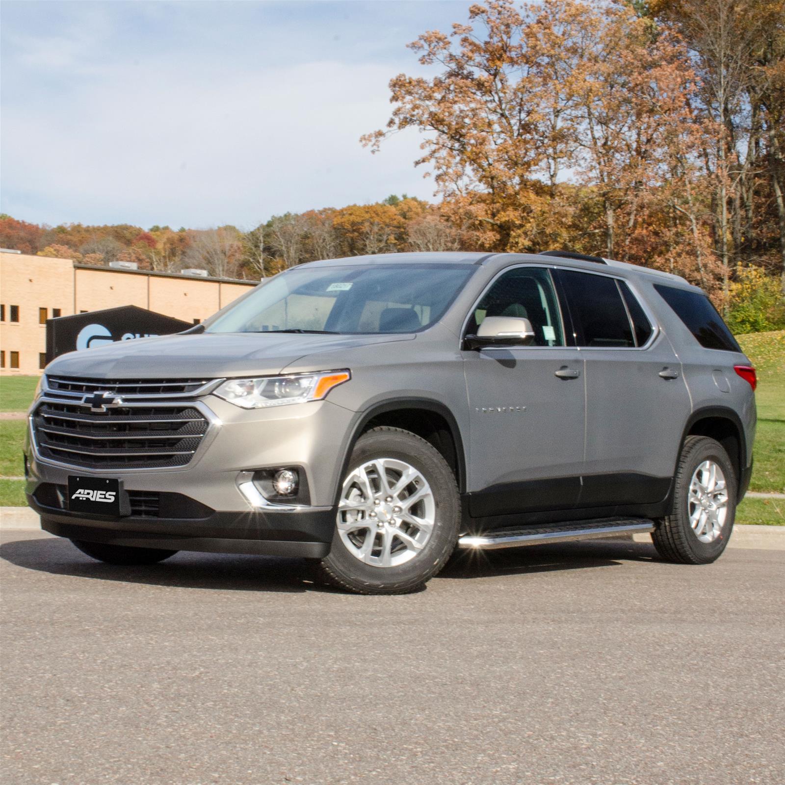 Aries Automotive AeroTread Running Boards for 2018-2024 ENCLAVE, 2018-2023 TRAVERSE, 2024 TRAVERSE LIMITED - 2051030 Boards, AeroTread, Aluminum, Chevrolet, Buick, Kit