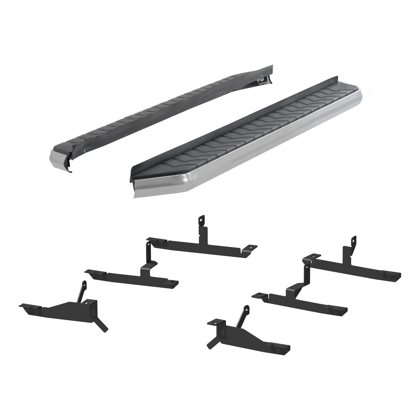 Aries Automotive AeroTread Running Boards for 2017-2023 ACADIA, 2017-2025 XT5 - 2051035 Boards, Aluminum/Stainless Steel, Polished, Full Length, 73.00 in. Length, Cadillac, GMC, Pair thumbnail 3