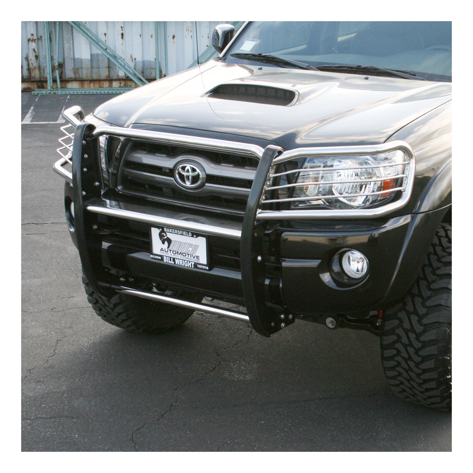 Aries Automotive Grille Guards for 2005-2015 TACOMA - 2054-2 Guard, Brush Guard Stainless Steel, Polished, Toyota, Each